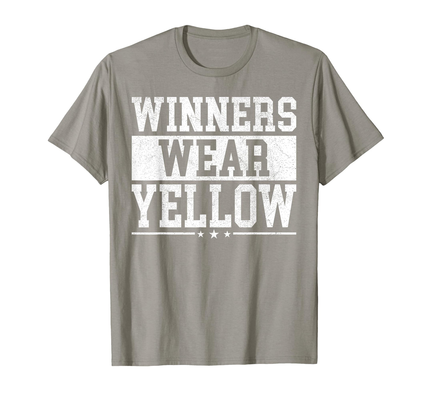 Winners Wear Yellow Color War Camp Spirit Game Team Wear T-Shirt