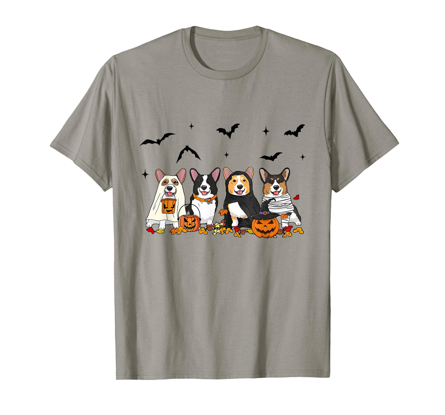 Witch Corgi Halloween Pumpkin Corgi Fall Vibes Corgi Dog Mom T-Shirt