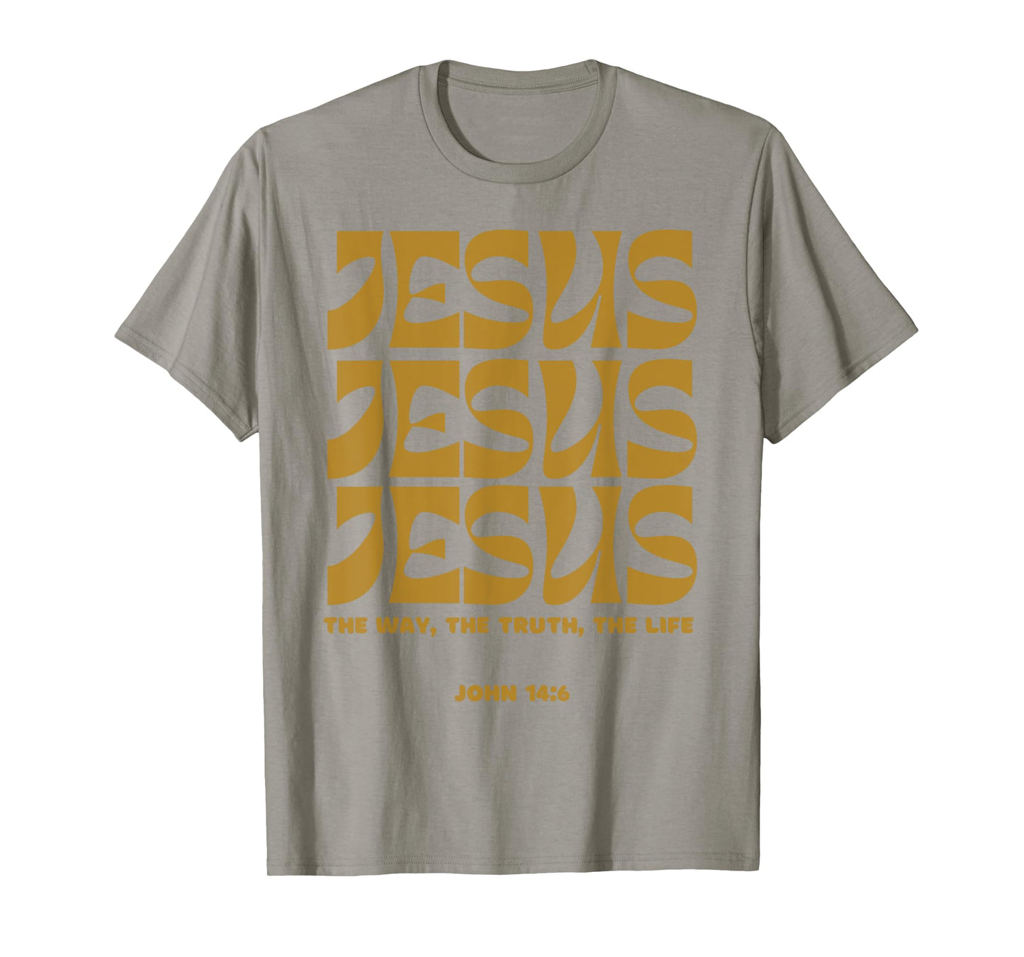 Christian Gift Gold Jesus The Way Truth Life Aesthetic Boho T-Shirt