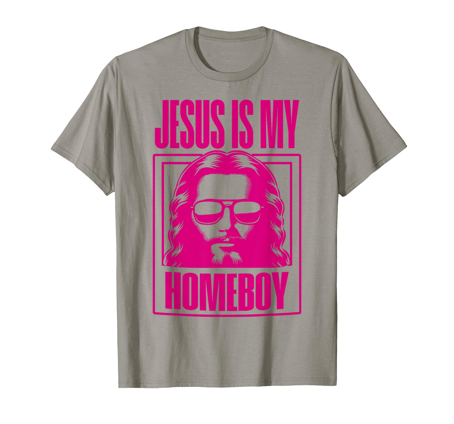 Cool Christian Faith Apparel Jesus Is My Homeboy Unisex-Adult Christian Theme T-Shirt Blue Small Modern Printed Round Neck Short Sleeve T-Shirt