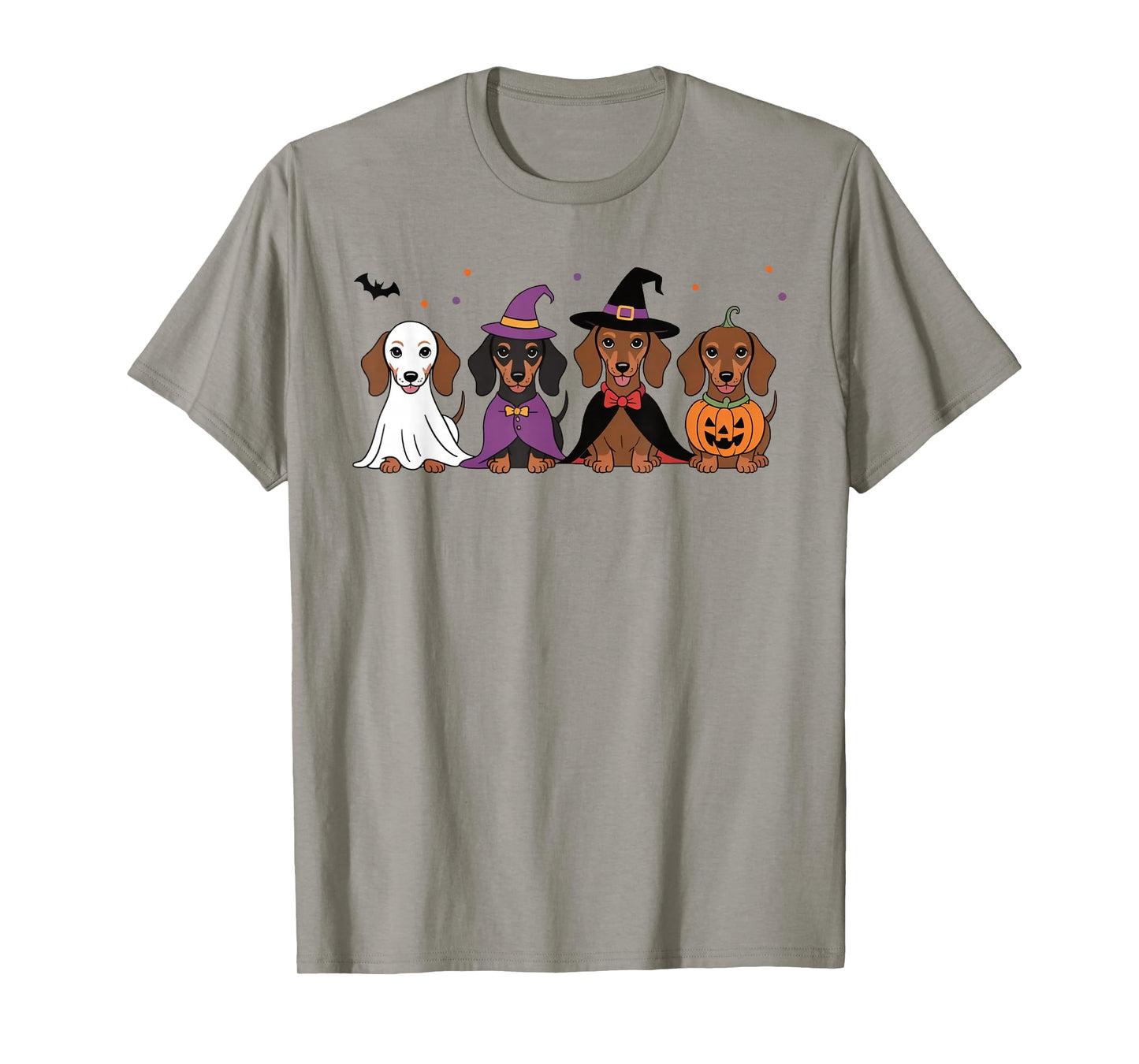 Weiner Dog Witch Happy Halloweenie Cute Halloween Dachshund T-Shirt