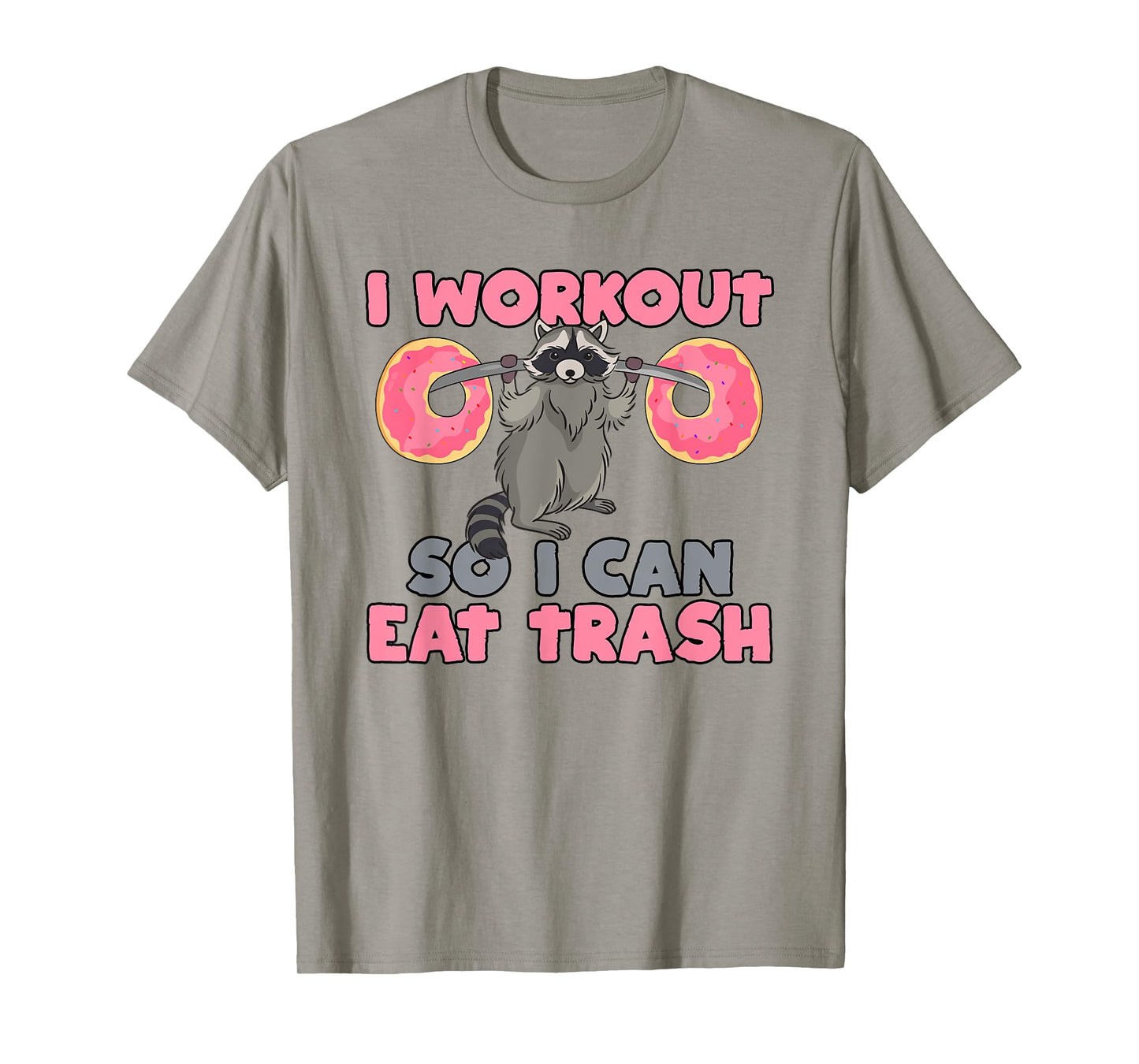 Trash Eating Racoon T Shirt Funny Gym Swole Rat Weightlifter