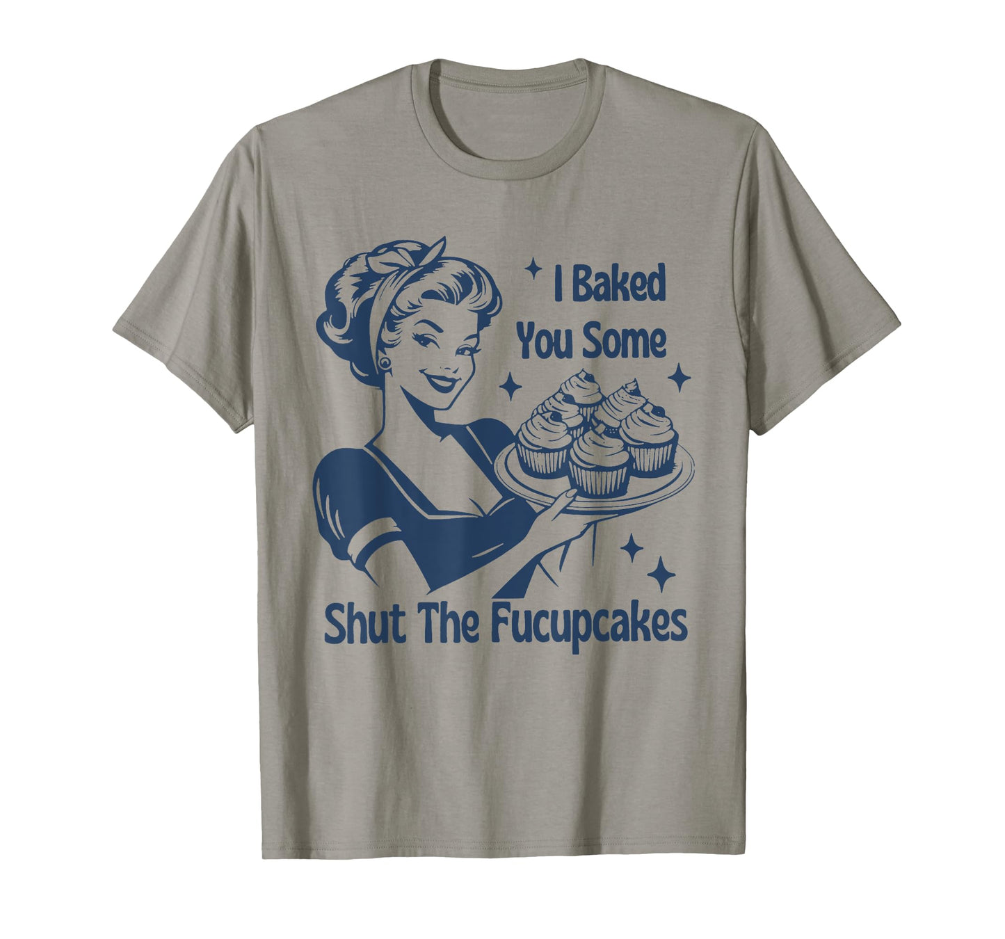 Funny Baking Tee Shut The Cupcakes Retro Baker T-Shirt