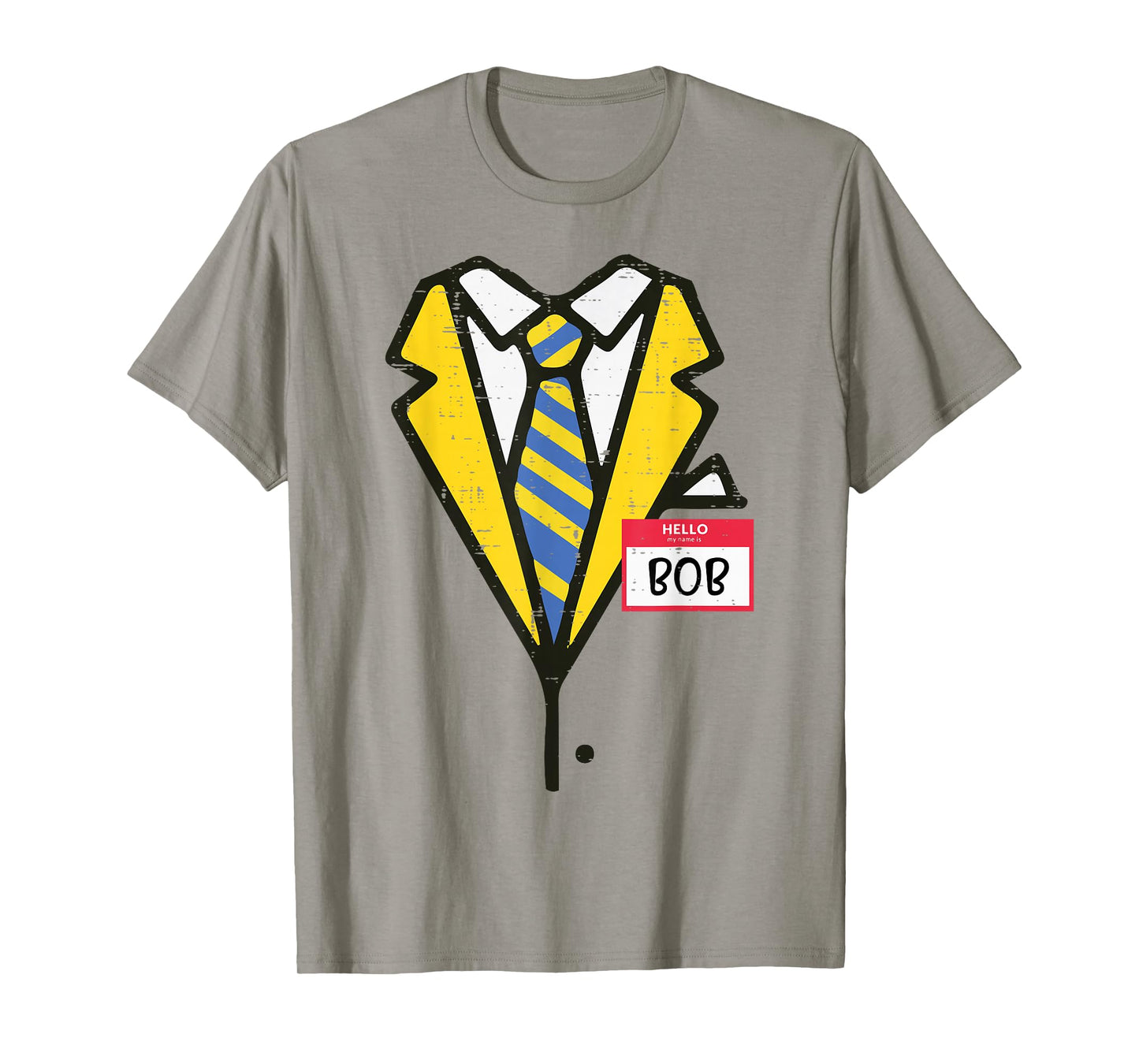 Halloween Tuxedo Hello My Name Bob Costume Boys Kids Men T-Shirt