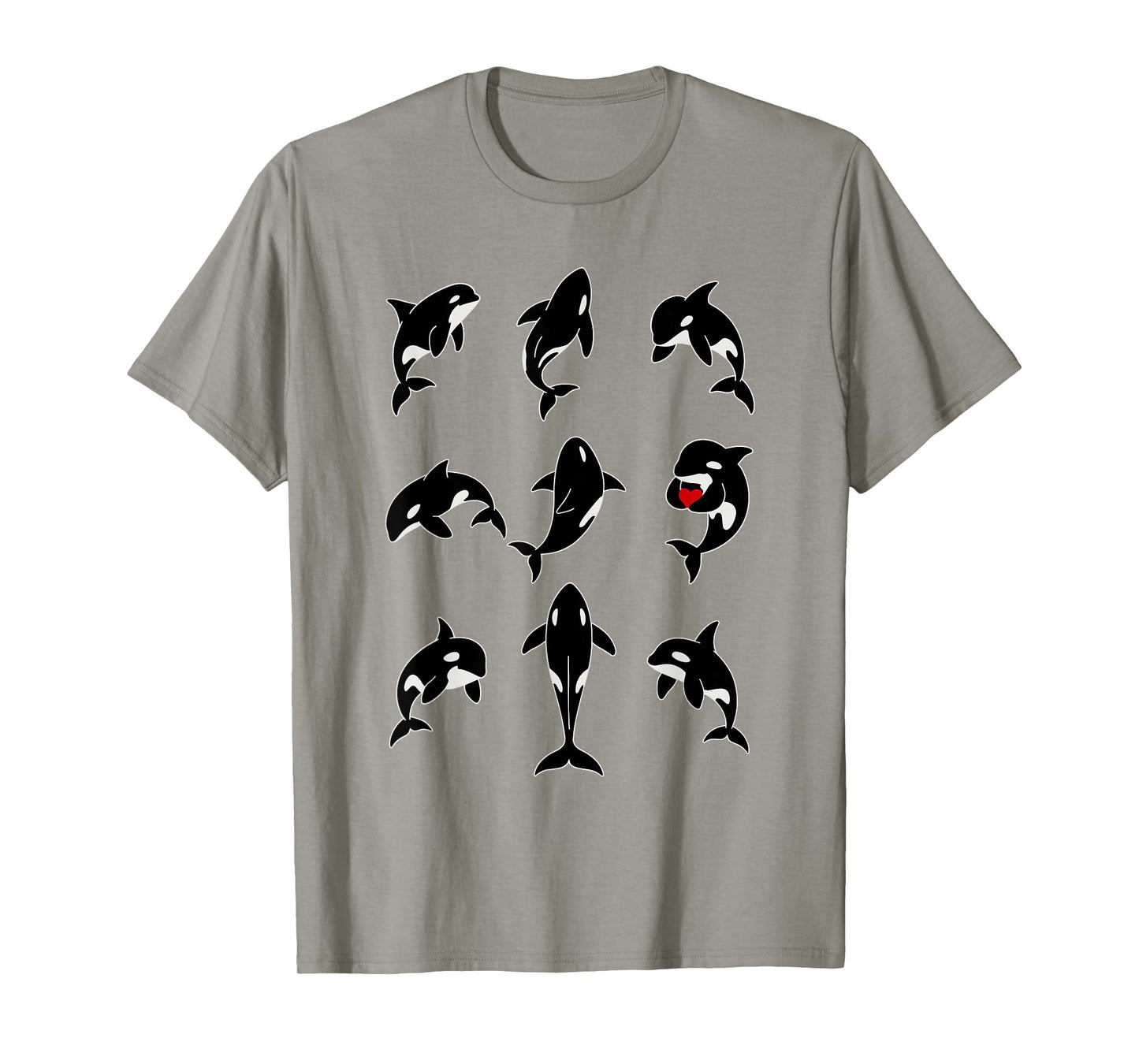 Minimalist Orca Line Drawing Men Women Kids Novelty Orca T-Shirt