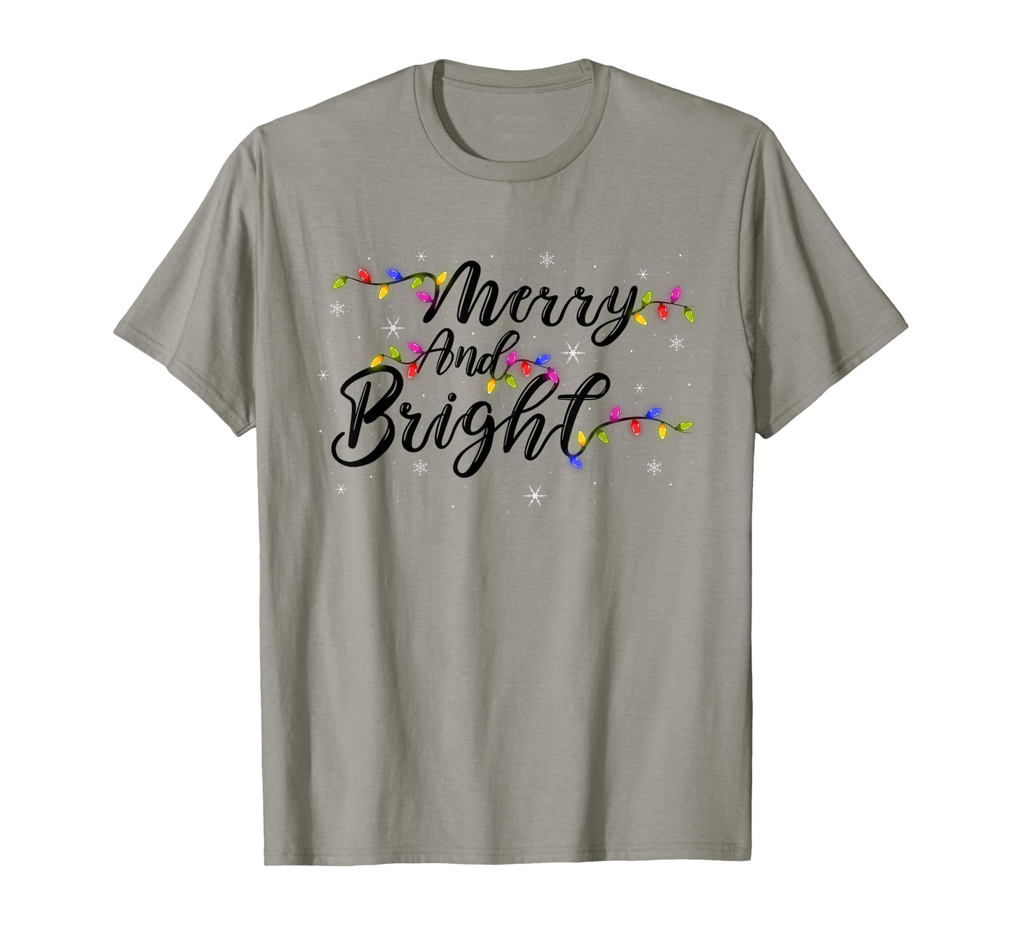 Merry and Bright Xmas Lighting Christmas T-Shirt