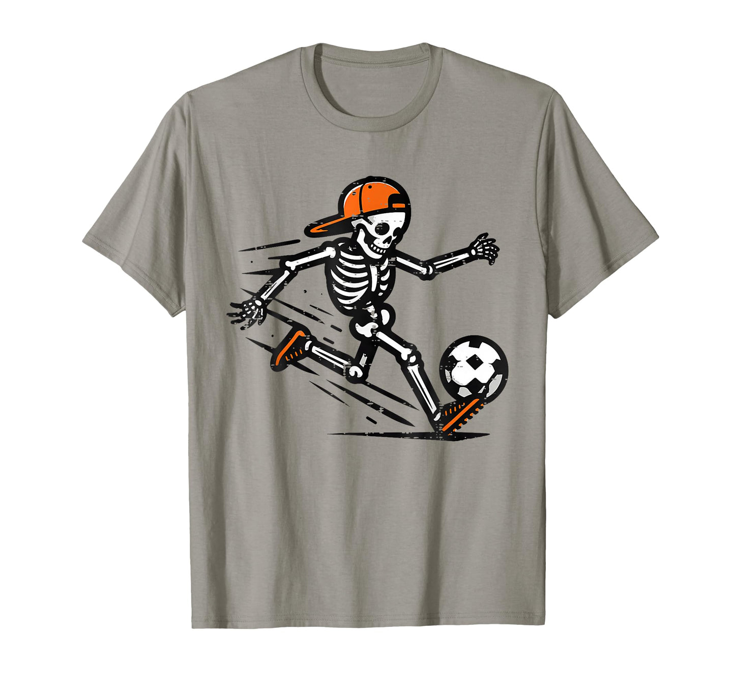 Funny Halloween Skeleton Soccer Football Men Boys Kids T-Shirt