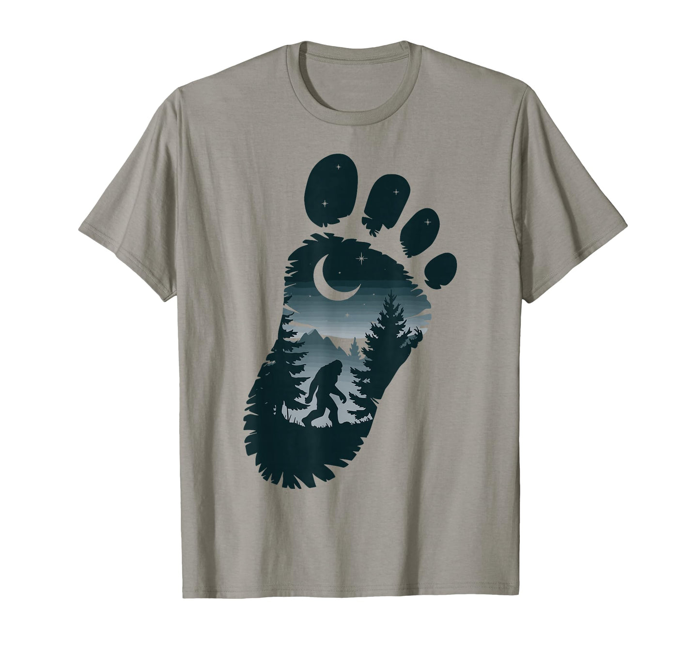 Bigfoot Footprint Mythology T-Shirt