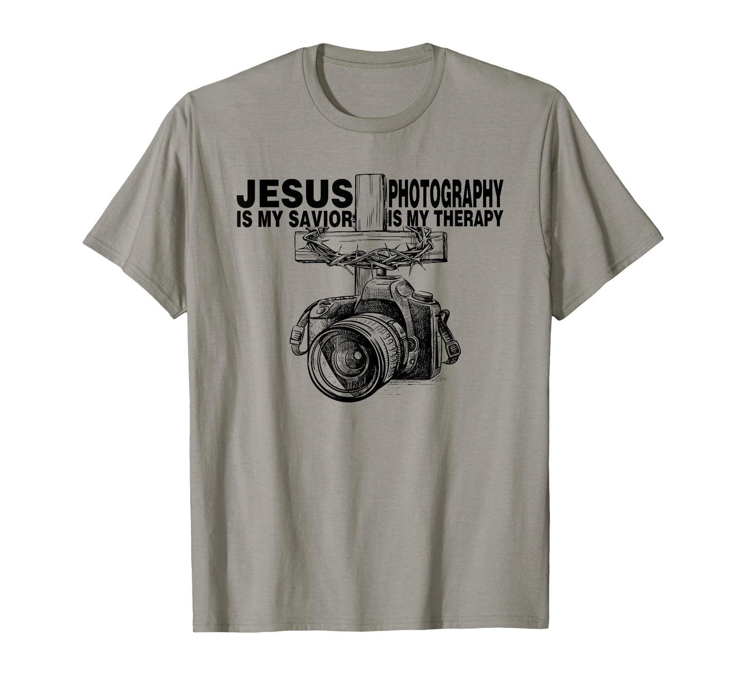 Jesus Is My Savior Photography Is My Therapy T-Shirt