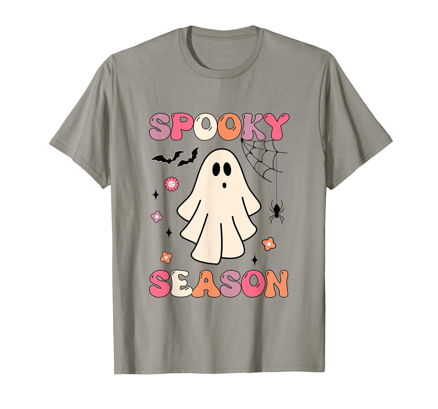 Groovy Halloween Cute Ghost Spooky Season T-Shirt