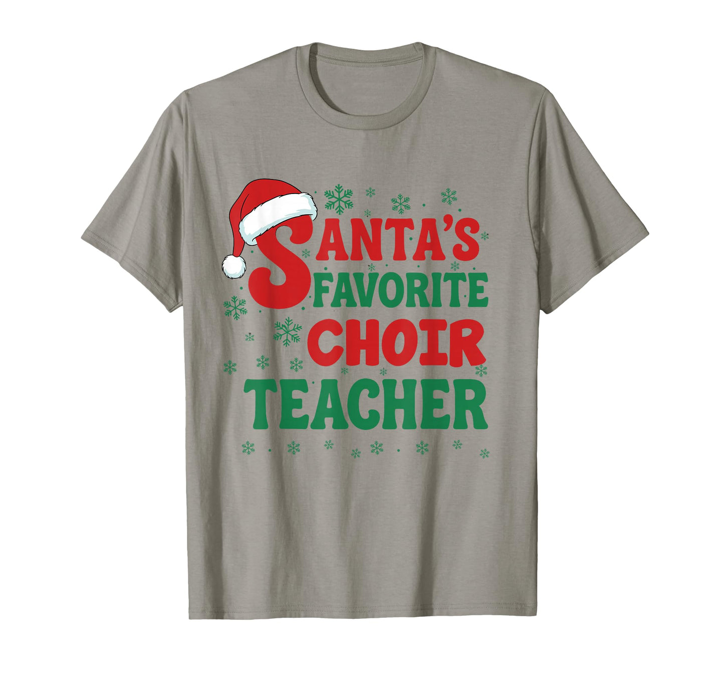 Santa's Favorite Choir Teacher Christmas Holiday Pajama T-Shirt