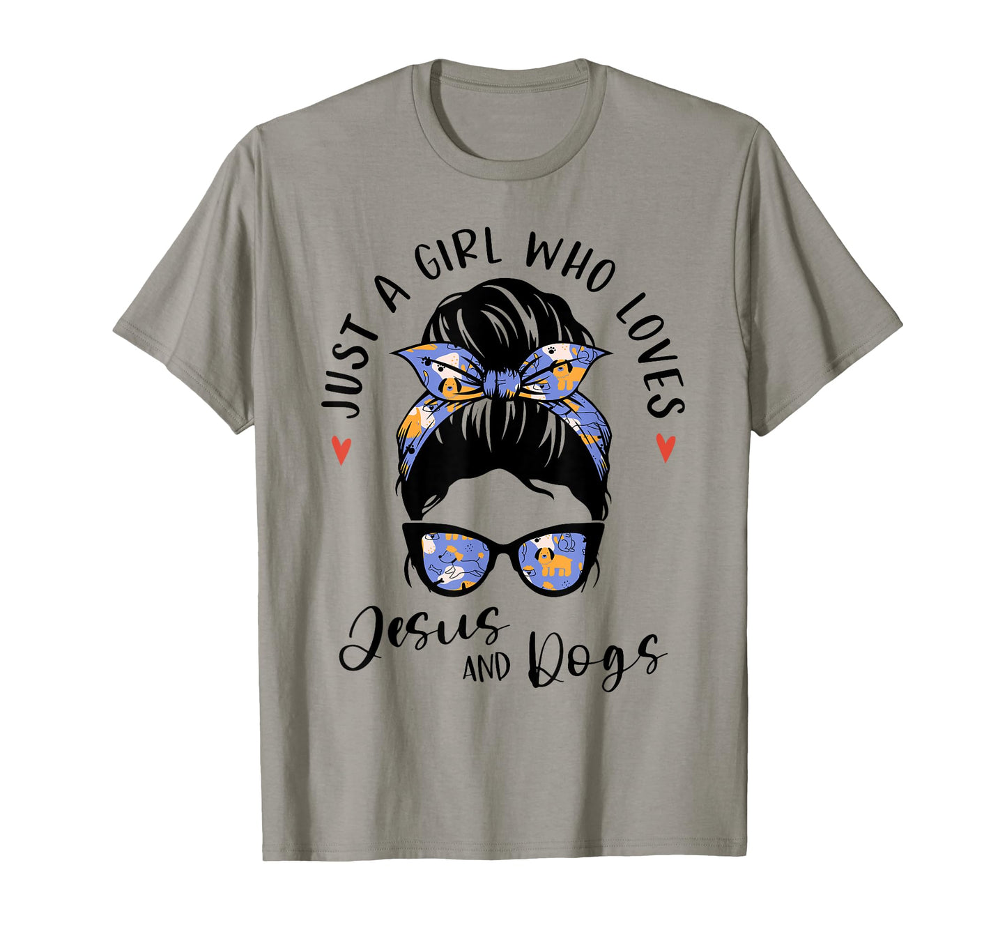 Just A Girl Who Loves Jesus And Dogs Gifts For Dog Lover T-Shirt