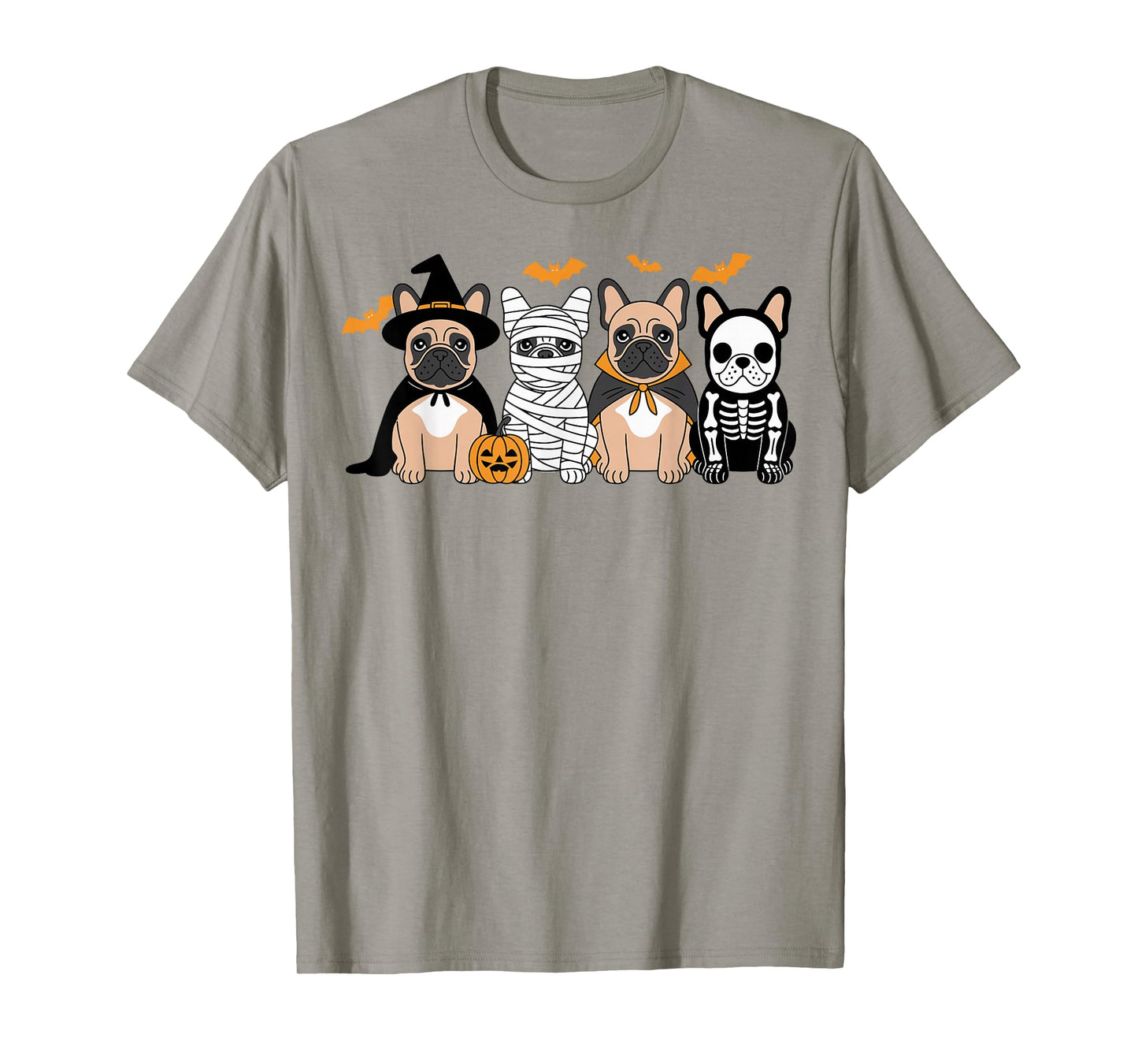 Mummy French Bulldog Halloween Funny Witch French Bulldog T-Shirt