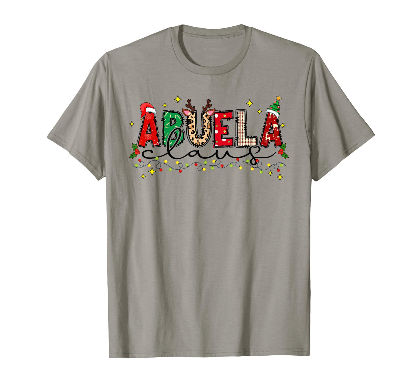 Abuela Claus Christmas Family Matching Pajamas Funny Xmas T-Shirt