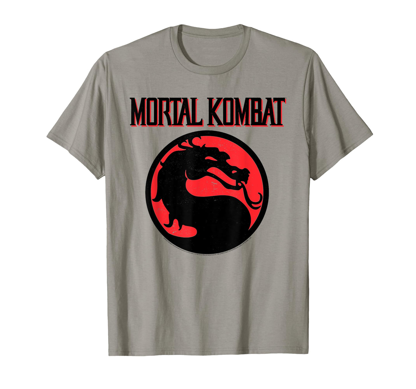 Mortal Kombat Vintage Black and Red Dragon Logo Video Game T-Shirt