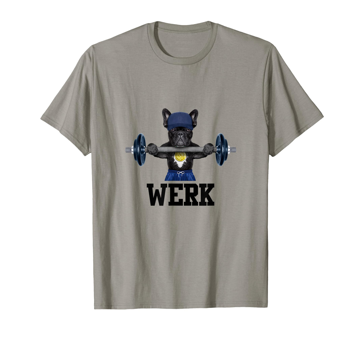 Funny Gym French Bulldog Lifting Weights Werk T-shirt T-Shirt for Men Women Kids