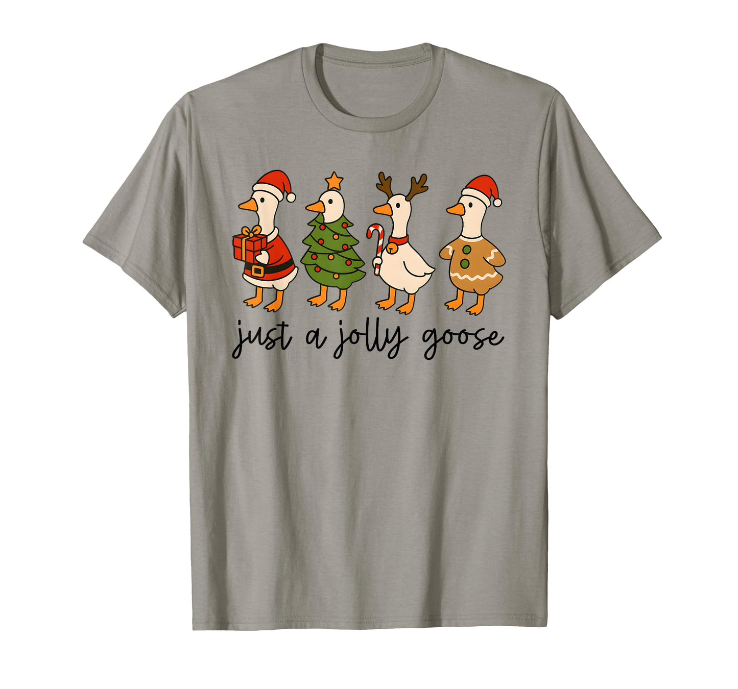 Christmas Goose Funny Just a Jolly Goose Shirt Xmas Kids Boy T-Shirt