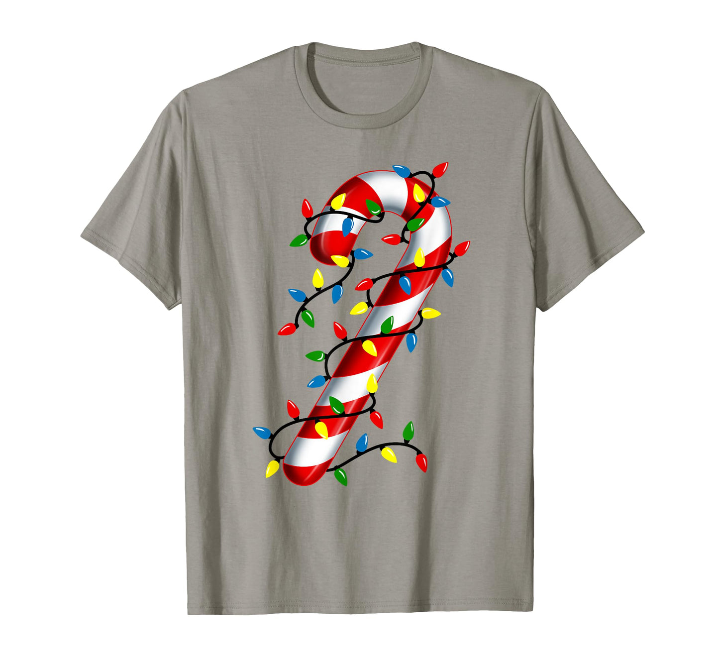 Candy Cane Christmas Lights Blue Green Red and White Costume T-Shirt