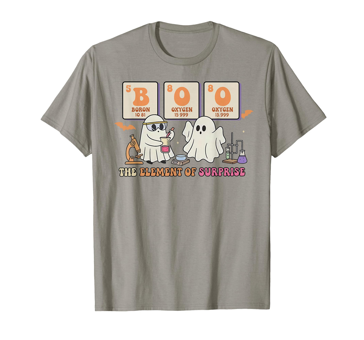 Boo The Element of Surprise - Science Halloween Ghost T-Shirt