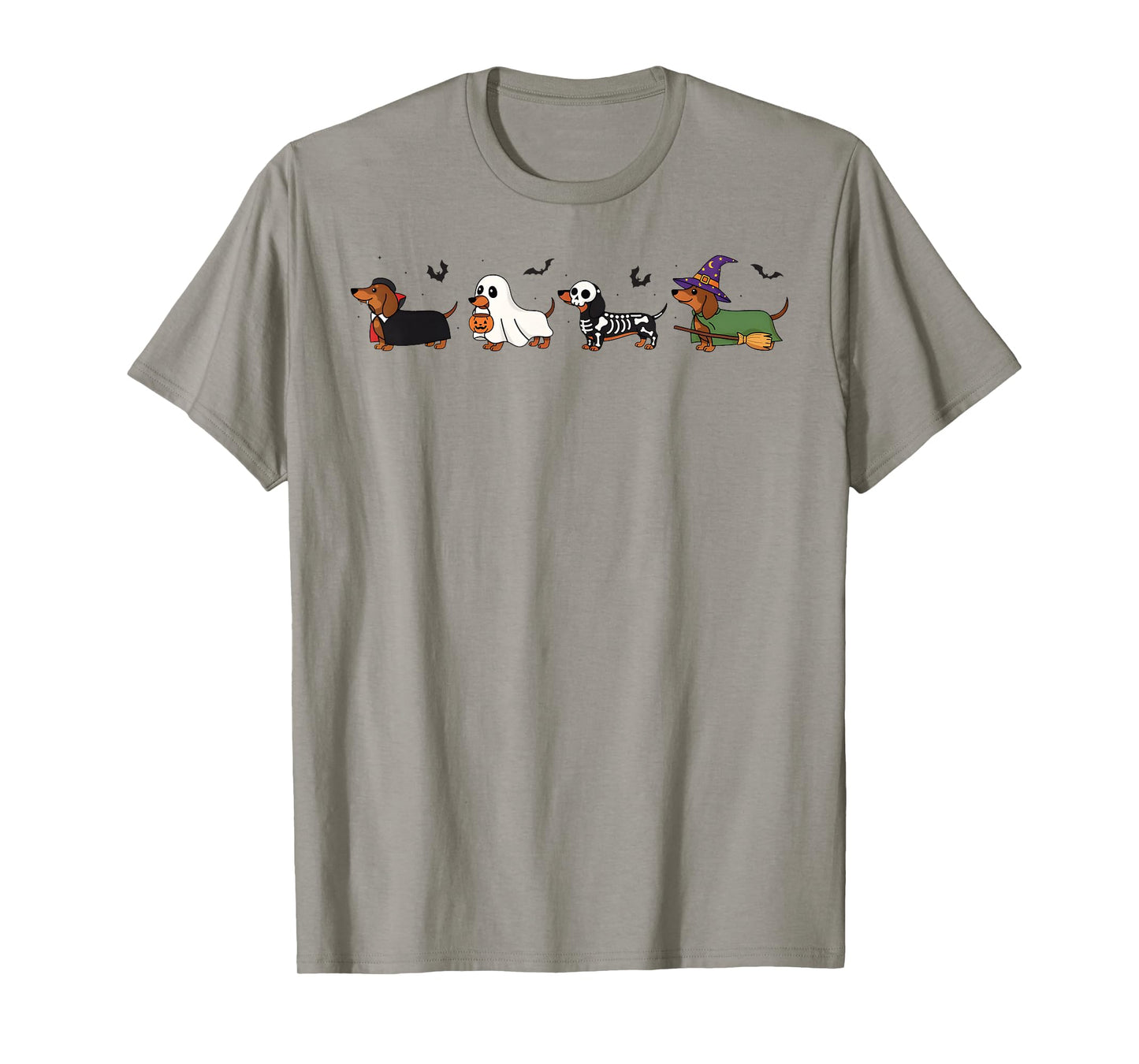 Dachshund Dog Witch Happy Halloweenie Spooky Season T-Shirt