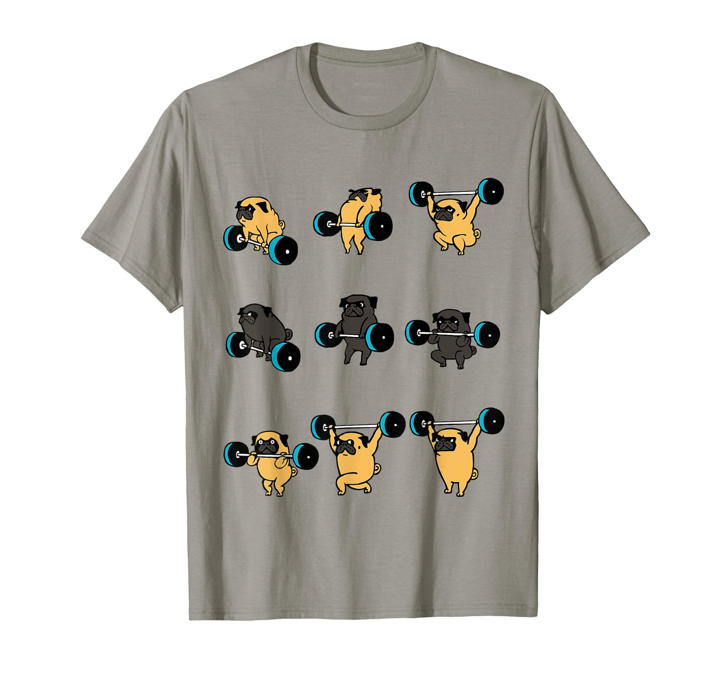Lifting Pug Gym T- shirt by Huebucket T-Shirt