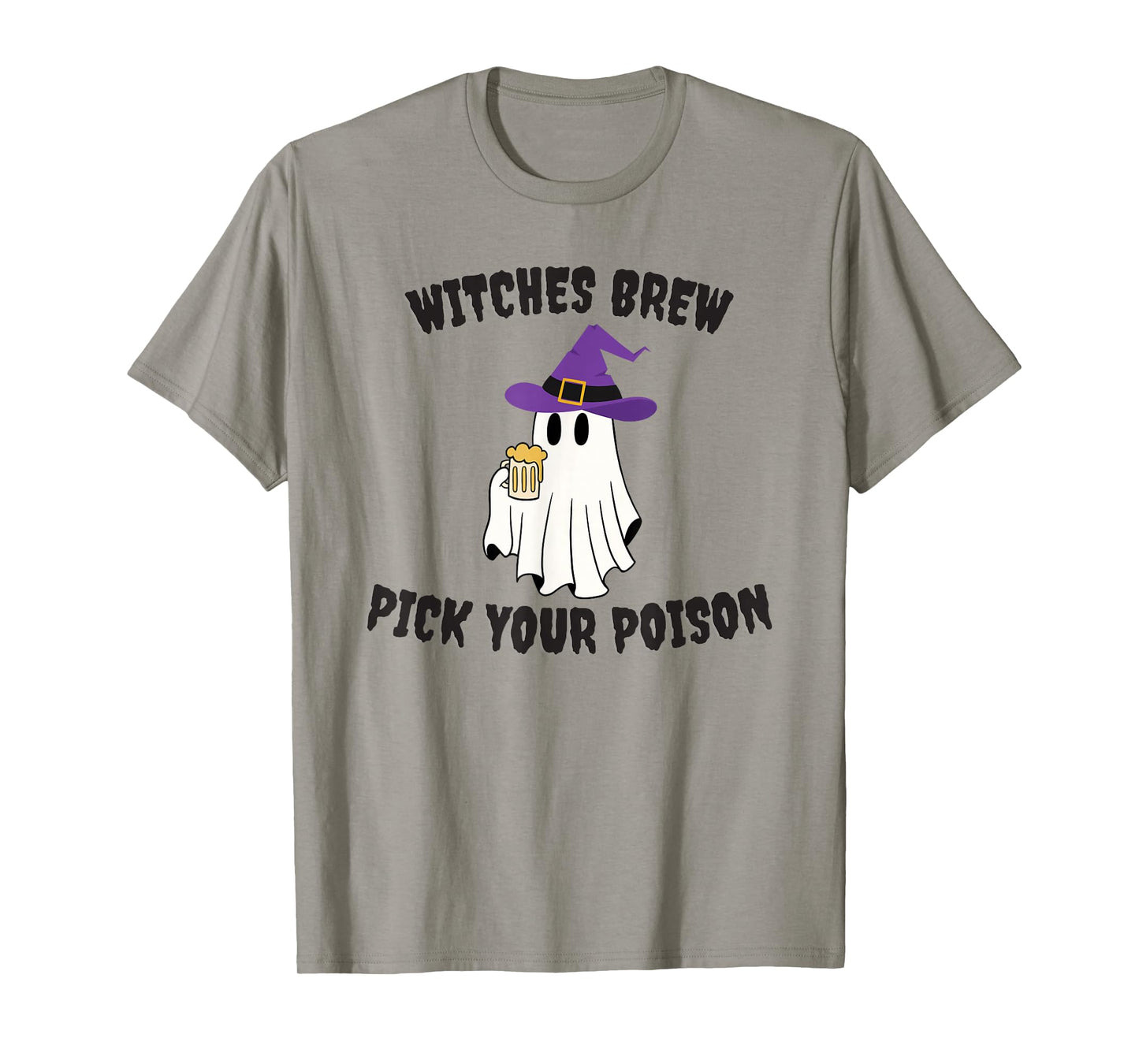 Witches Brew Halloween Ghost Drinking Beer Lovers T-Shirt