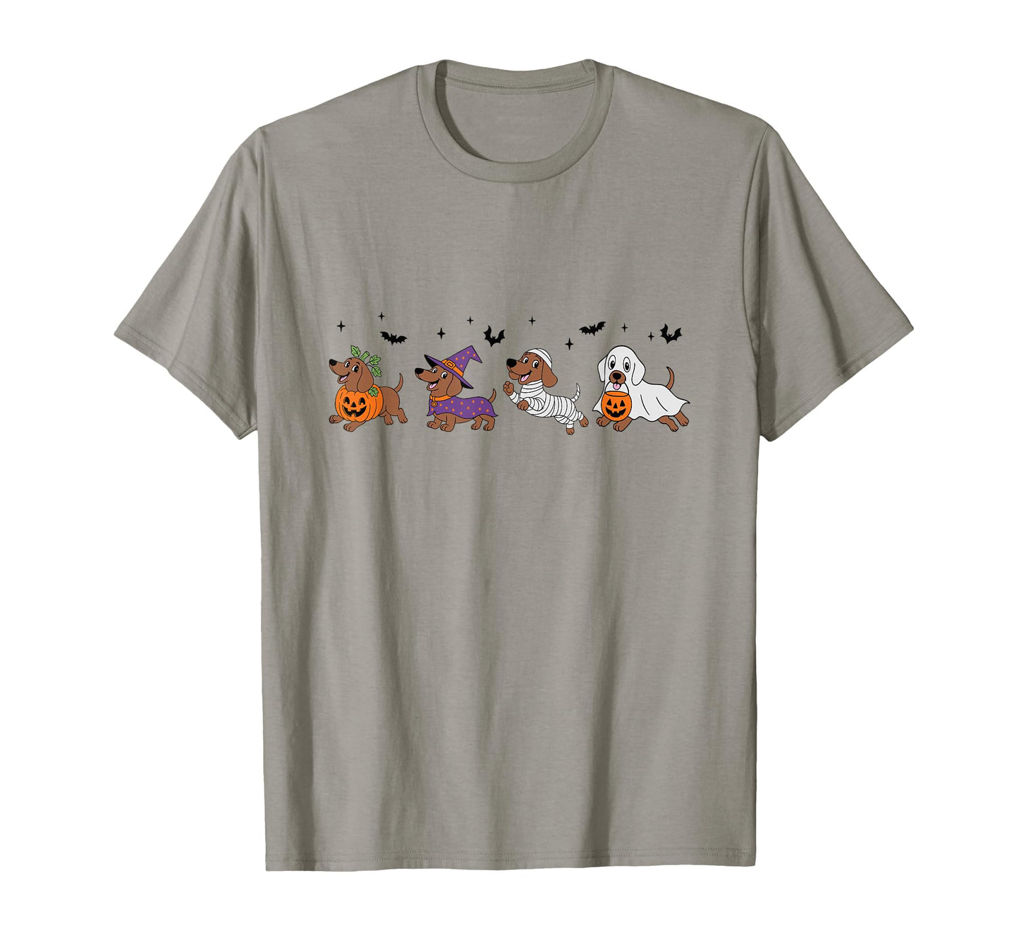 Witch Dachshund Halloween Ghost Wiener Dog Mom Dog Lover T-Shirt