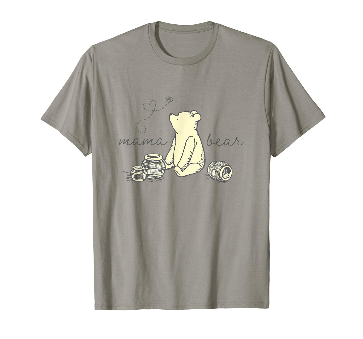 Disney Winnie the Pooh Mama Bear Cute Pooh Big Chest Logo T-Shirt