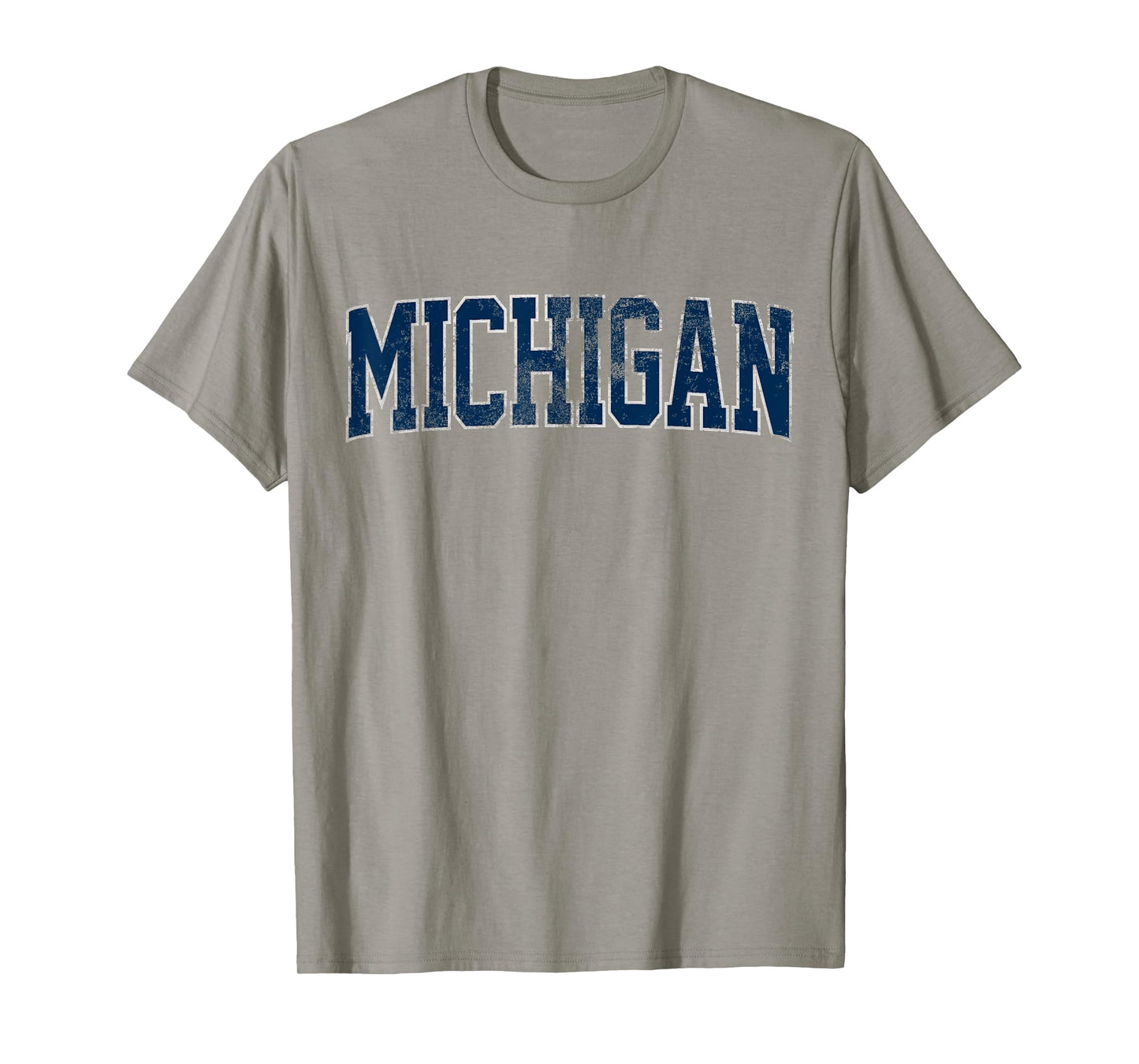Vintage Michigan Look Blue Maize Men Retro Gold Michigan Tee T-Shirt