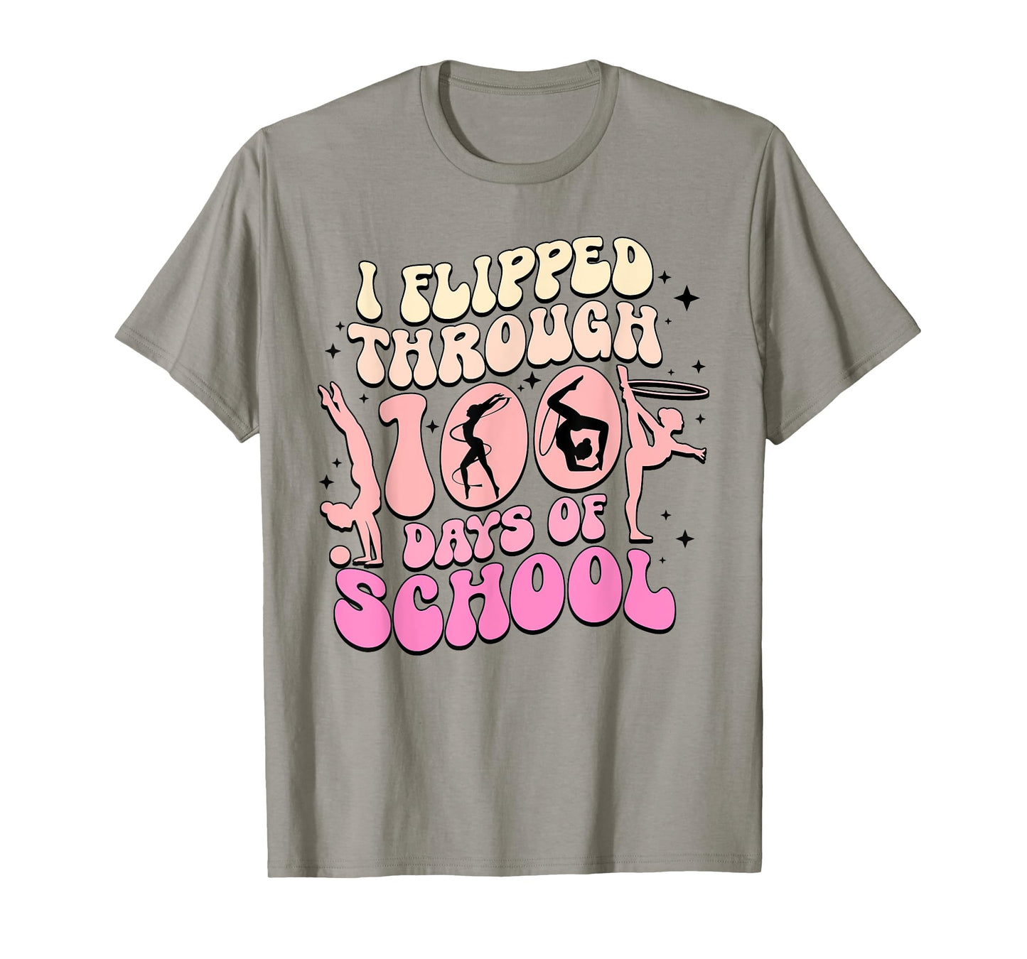 I Flipped Through 100 Days Of School Gymnastics Women Kids T-Shirt