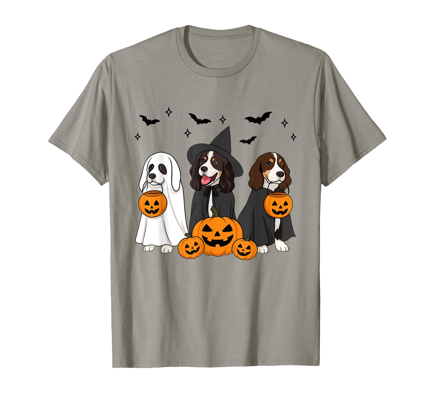 Witch English Springer Spaniel Halloween Springer Spaniel T-Shirt