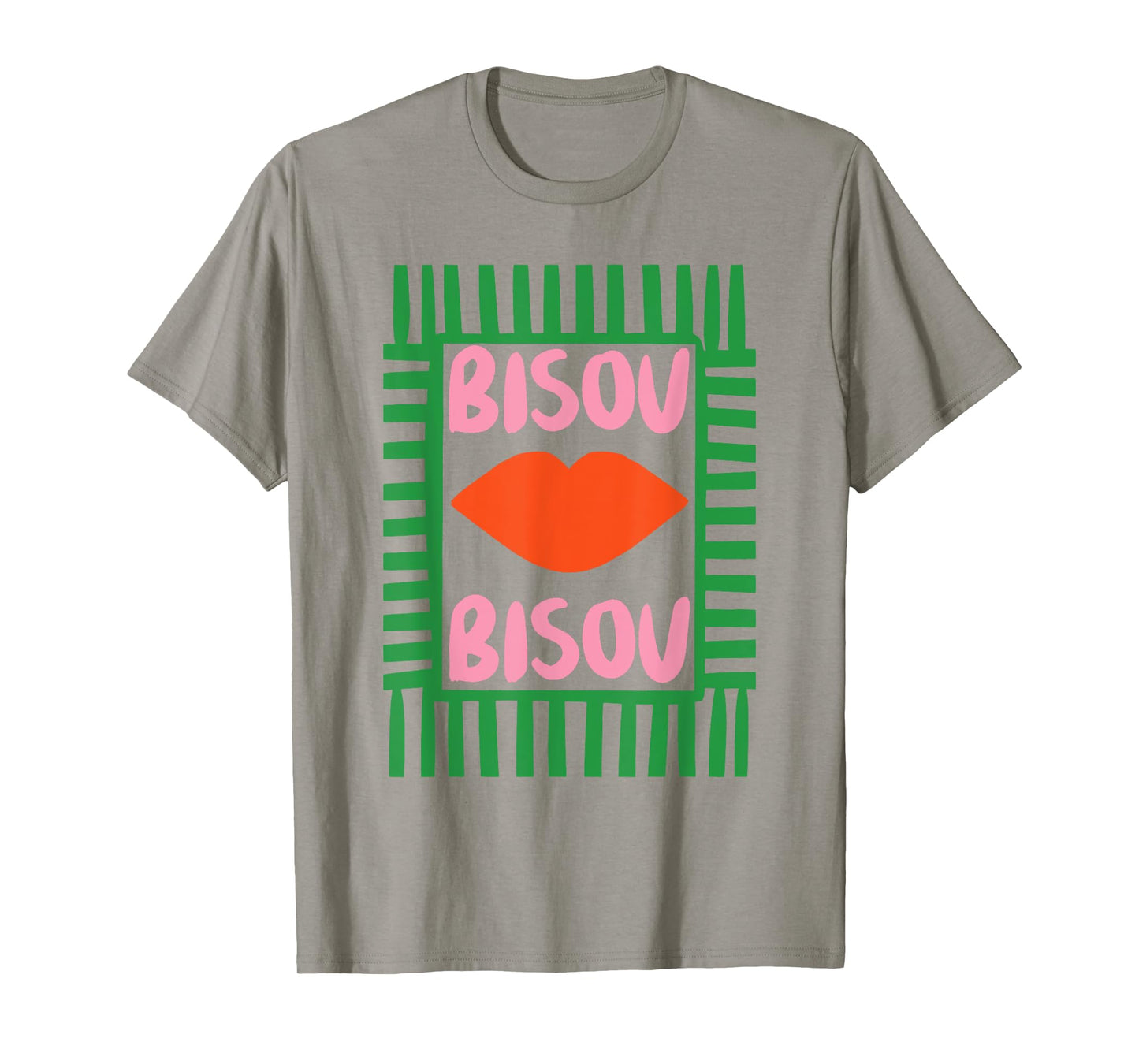 Retro French Bisous Paris Vacation Summer Vibes T-Shirt