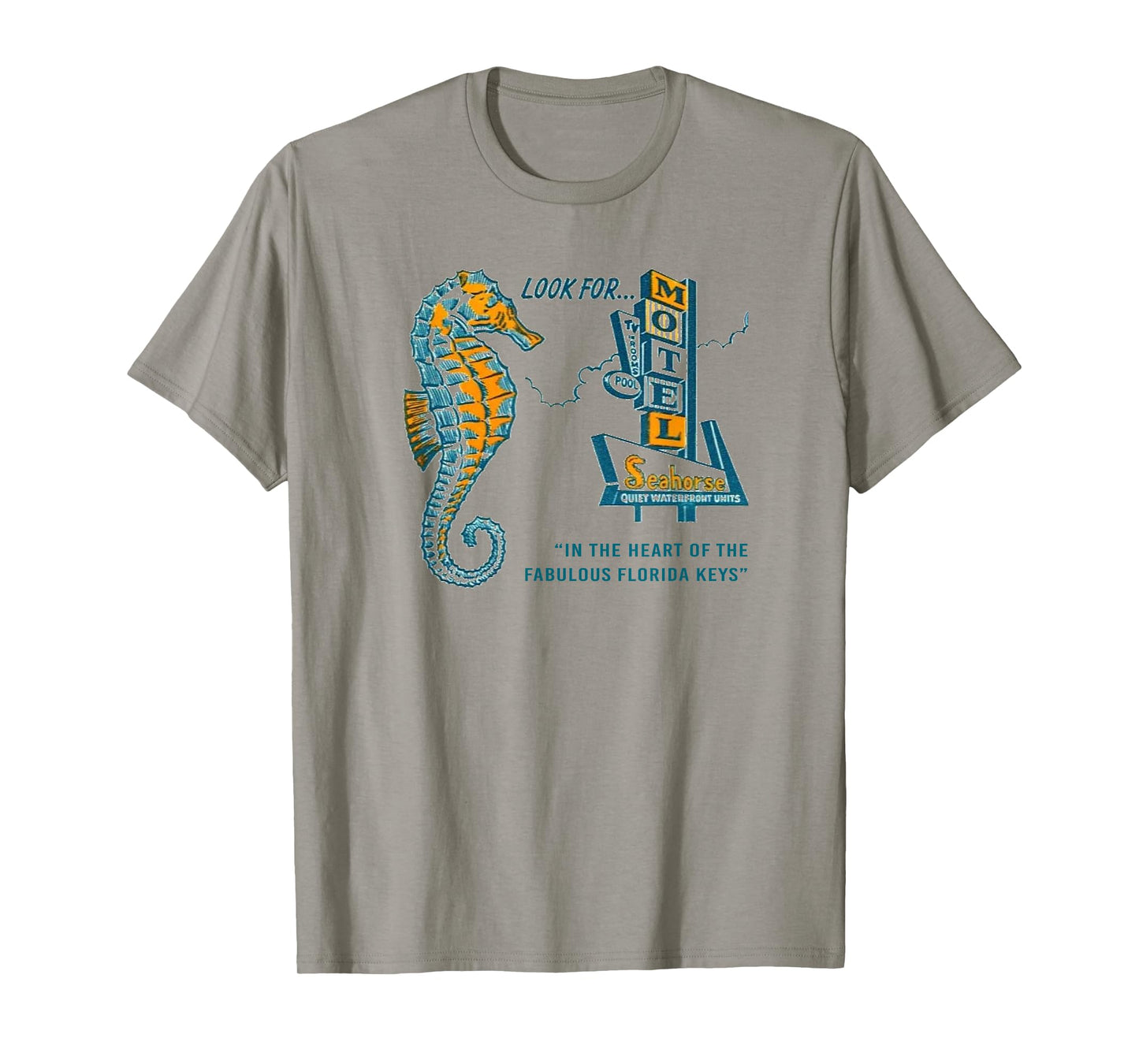 Sea Horse Motel Retro Tropical Ocean Vintage Men's Graphic T-Shirt