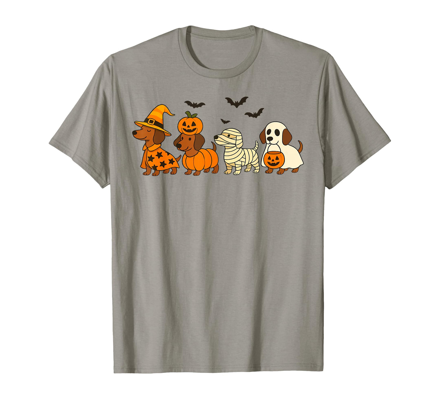 Weiner Dog Witch Happy Halloweenie Cute Halloween Dachshund T-Shirt