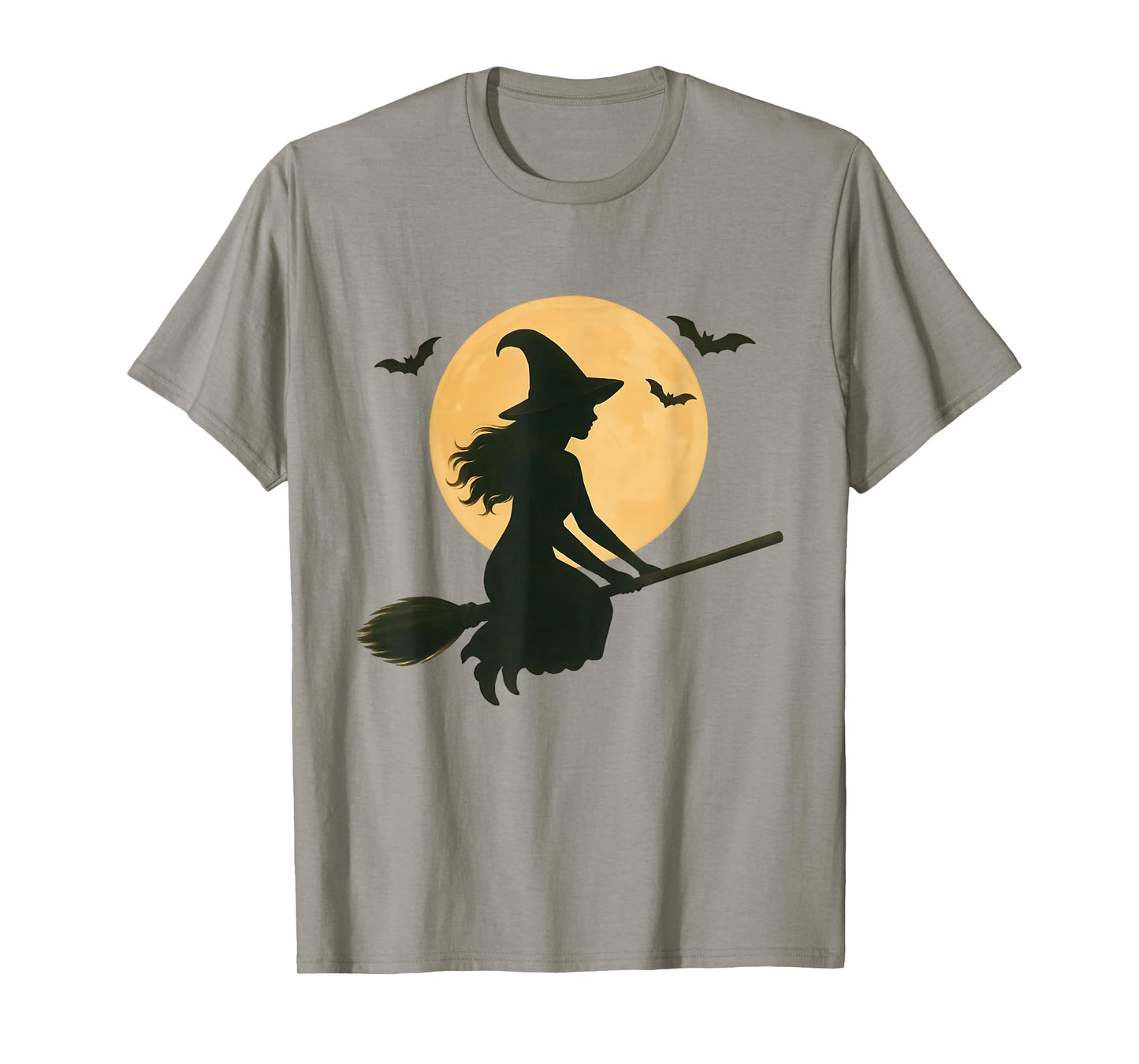 Witch and Bats Design for Halloween Costume Party T-Shirt