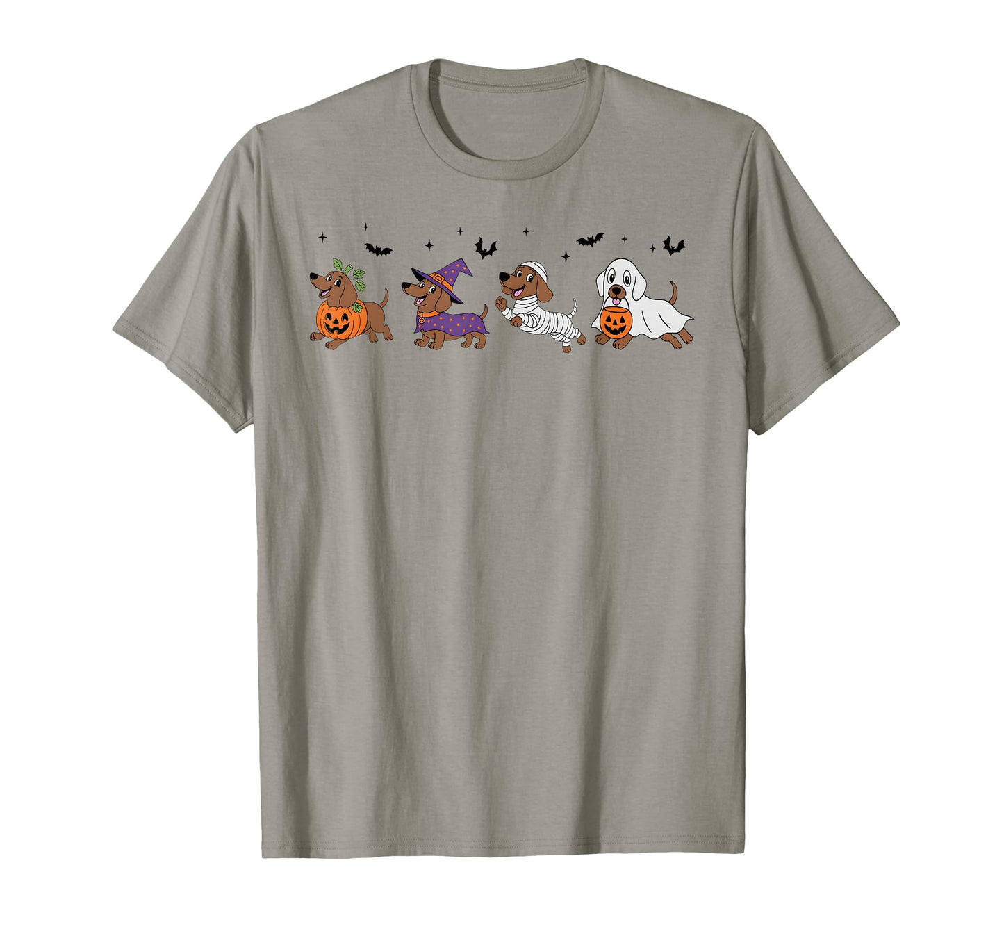 Dachshund Dog Witch Happy Halloweenie Spooky Season T-Shirt