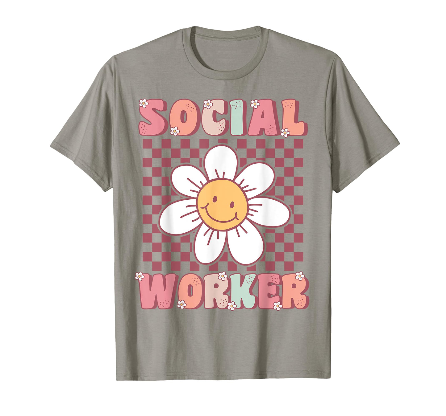 Groovy Social Worker Cute Daisy Flower Retro Social Worker T-Shirt