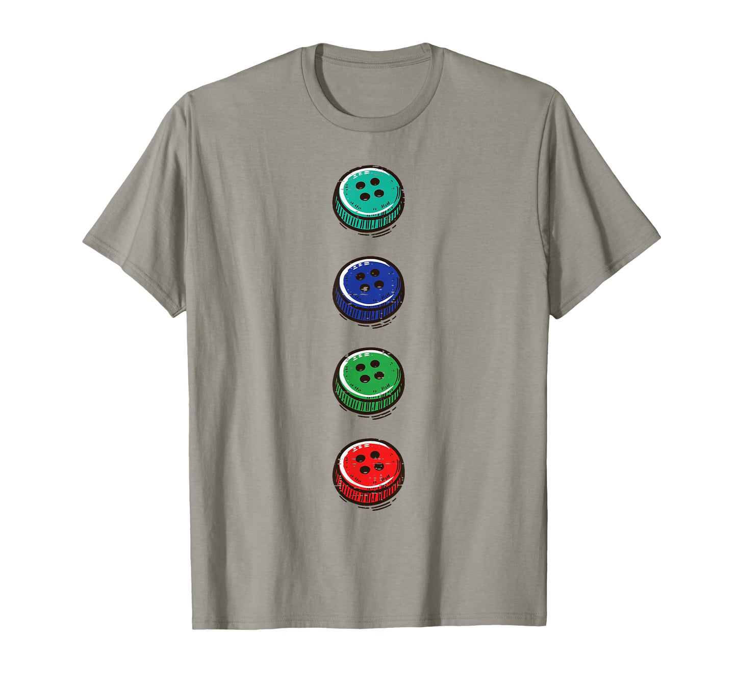 Halloween Colorful Buttons Costume Groovy Kids Men Women Cat T-Shirt
