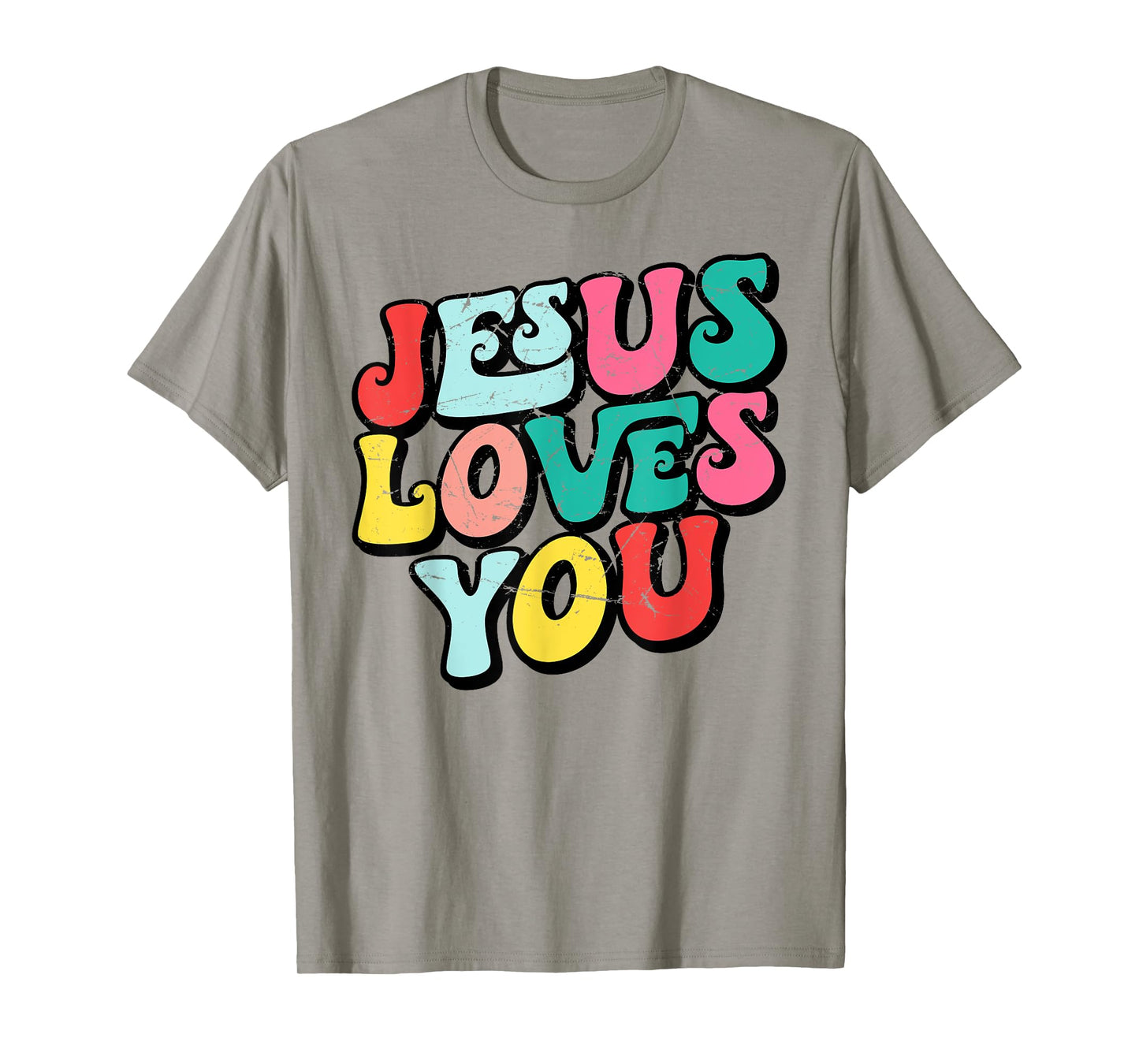 Jesus Loves You Retro Vintage Style Graphic Men Womens T-Shirt