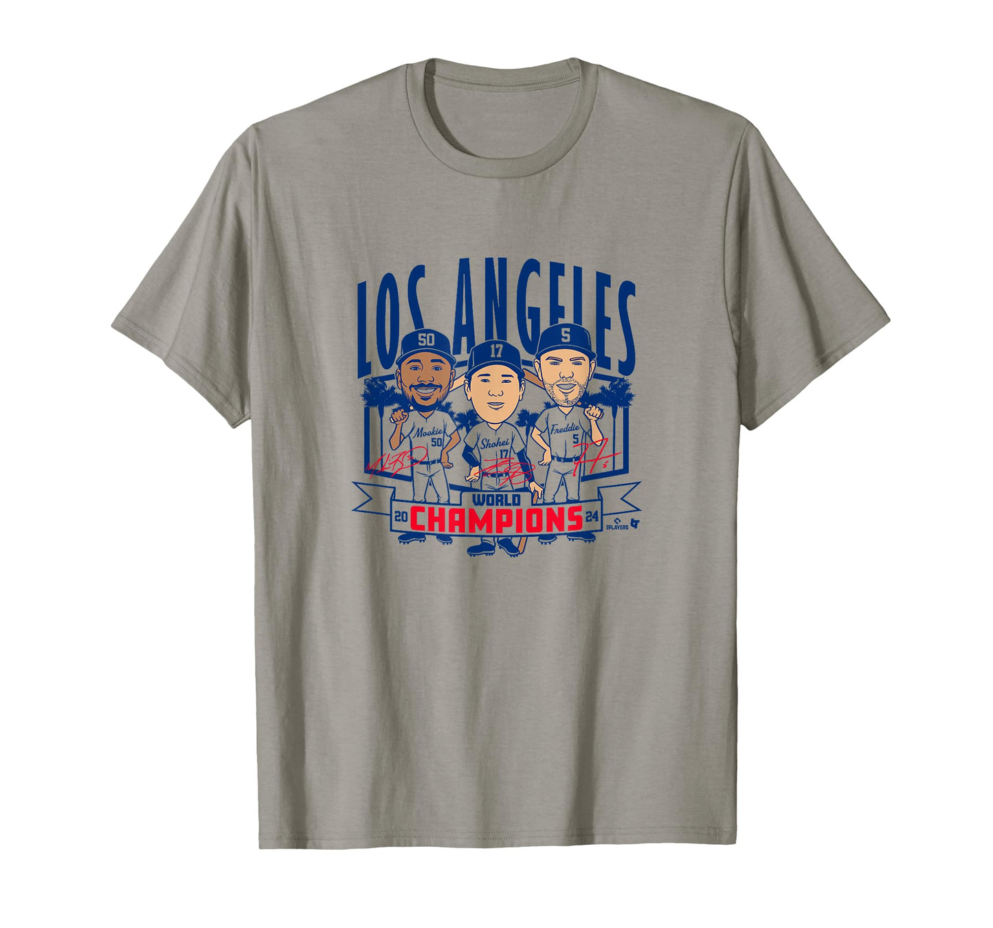 World Champions Caricatures - Los Angeles Baseball T-Shirt