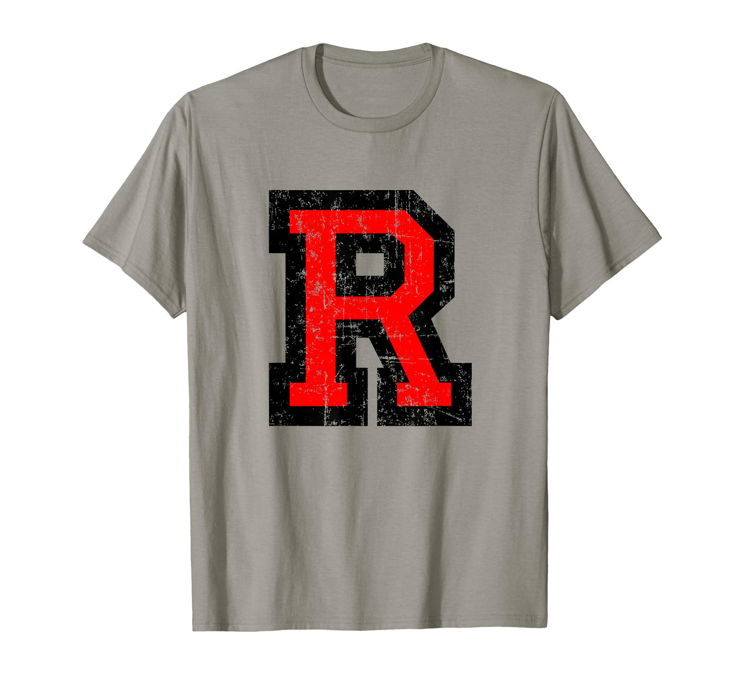 Letter R (Vintage Black-Red) R T-Shirt