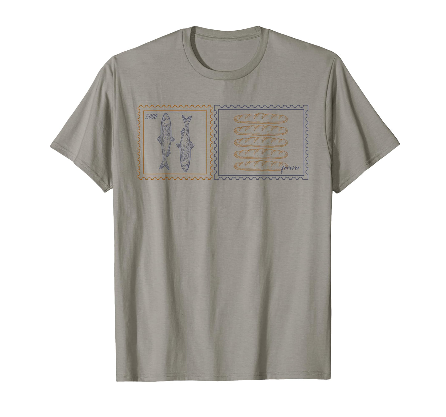 Fisherman Aesthetic Christian, 5000 Loaves & Fish by Jesus T-Shirt