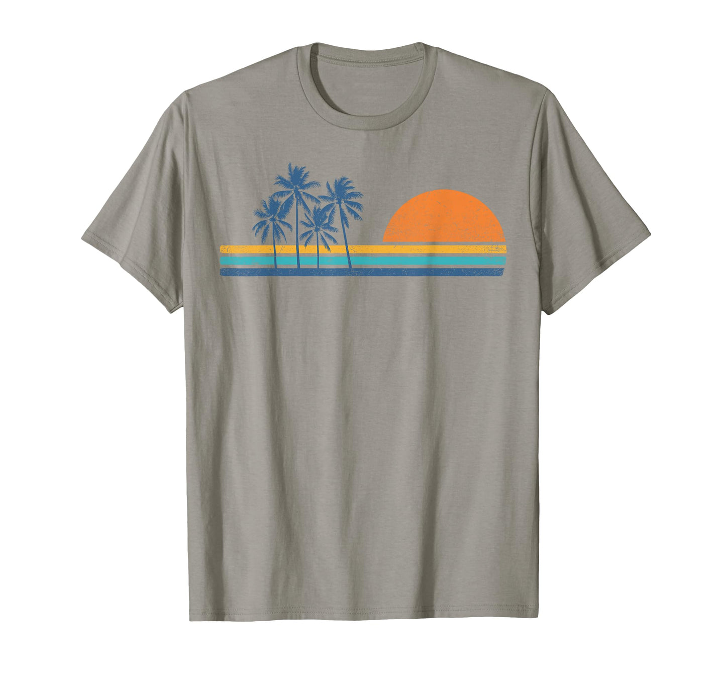 Retro 70s Sunset Palm Trees Vintage Tropical Beach Graphic T-Shirt
