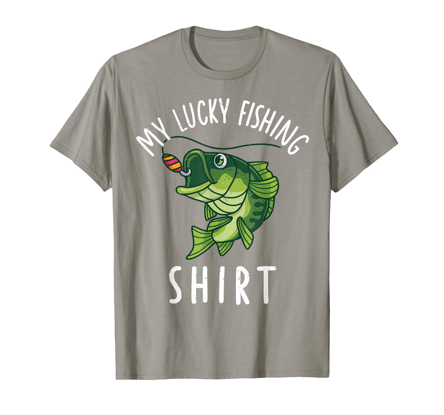 Youth Boy My Lucky Fishing-Shirt Funny Bass Fishing Dad Gift T-Shirt
