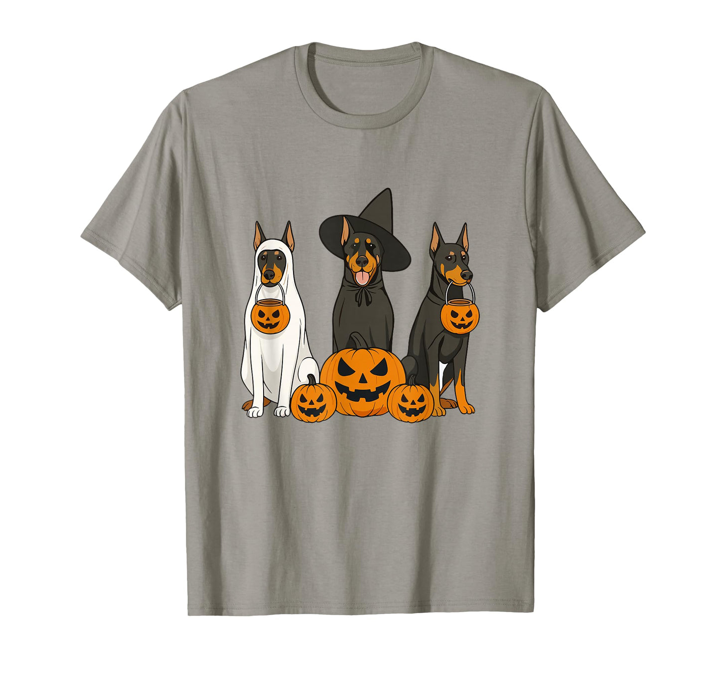 Witch Doberman Pinscher Dog Halloween Doberman Dog Mom T-Shirt
