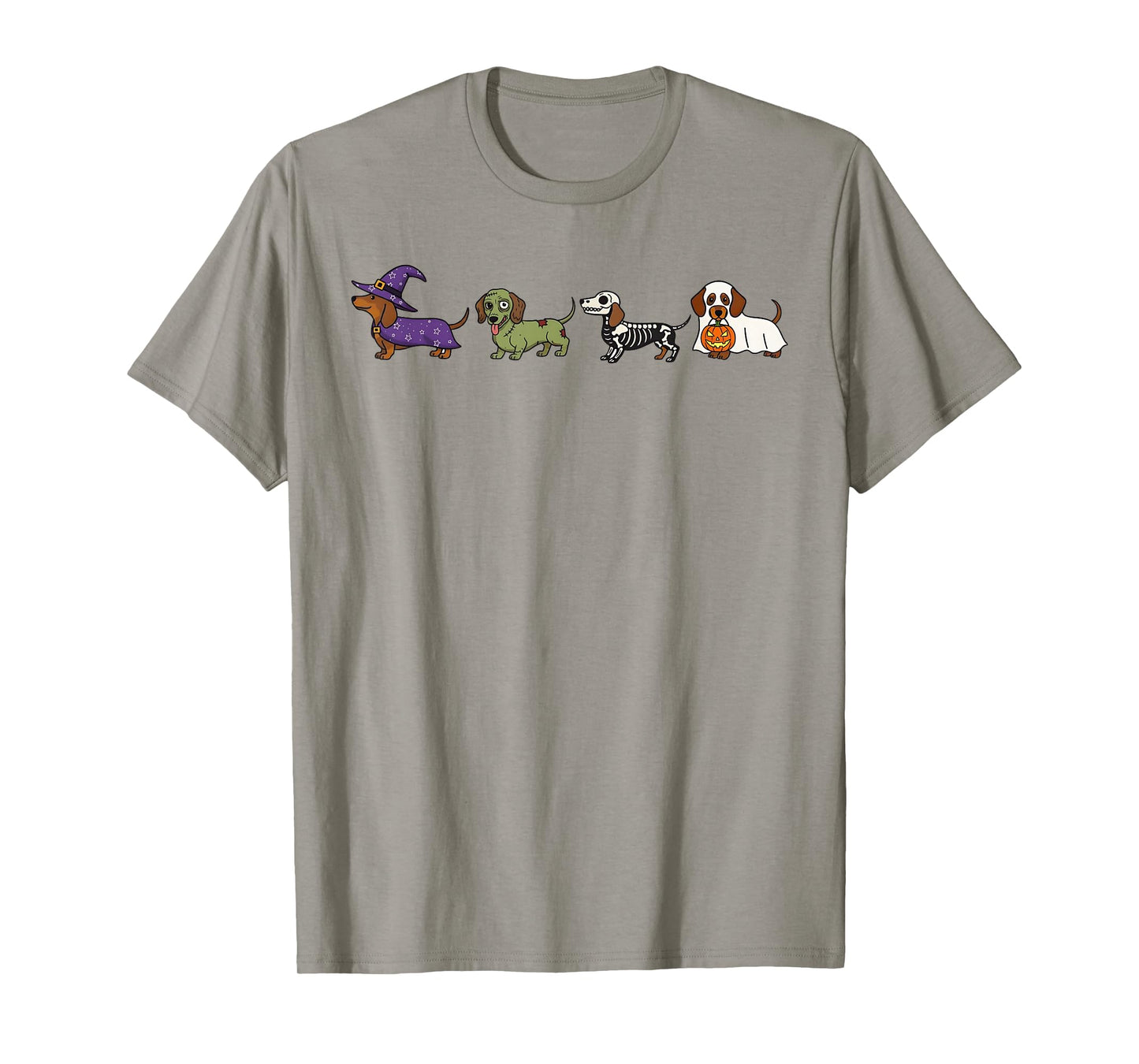Weiner Dog Witch Happy Halloweenie Cute Halloween Dachshund T-Shirt