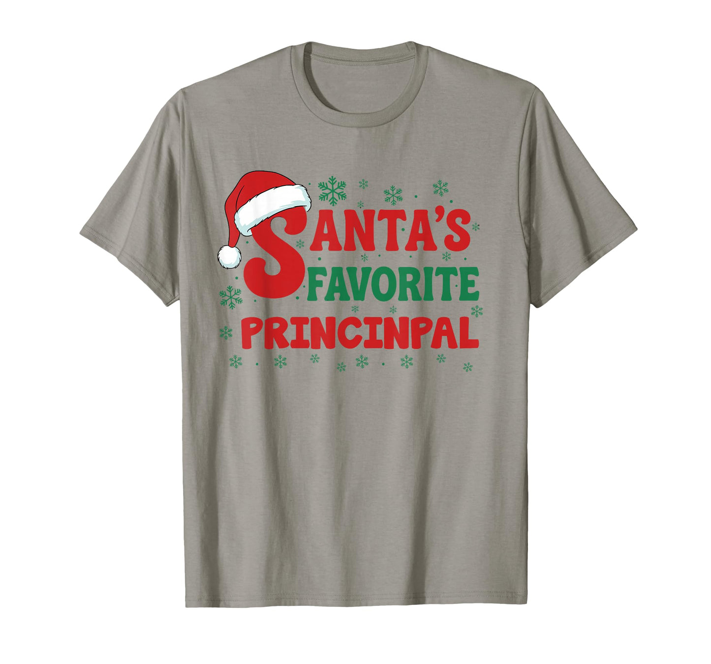 Santa's Favorite Principal Funny Christmas Holiday Pajama T-Shirt