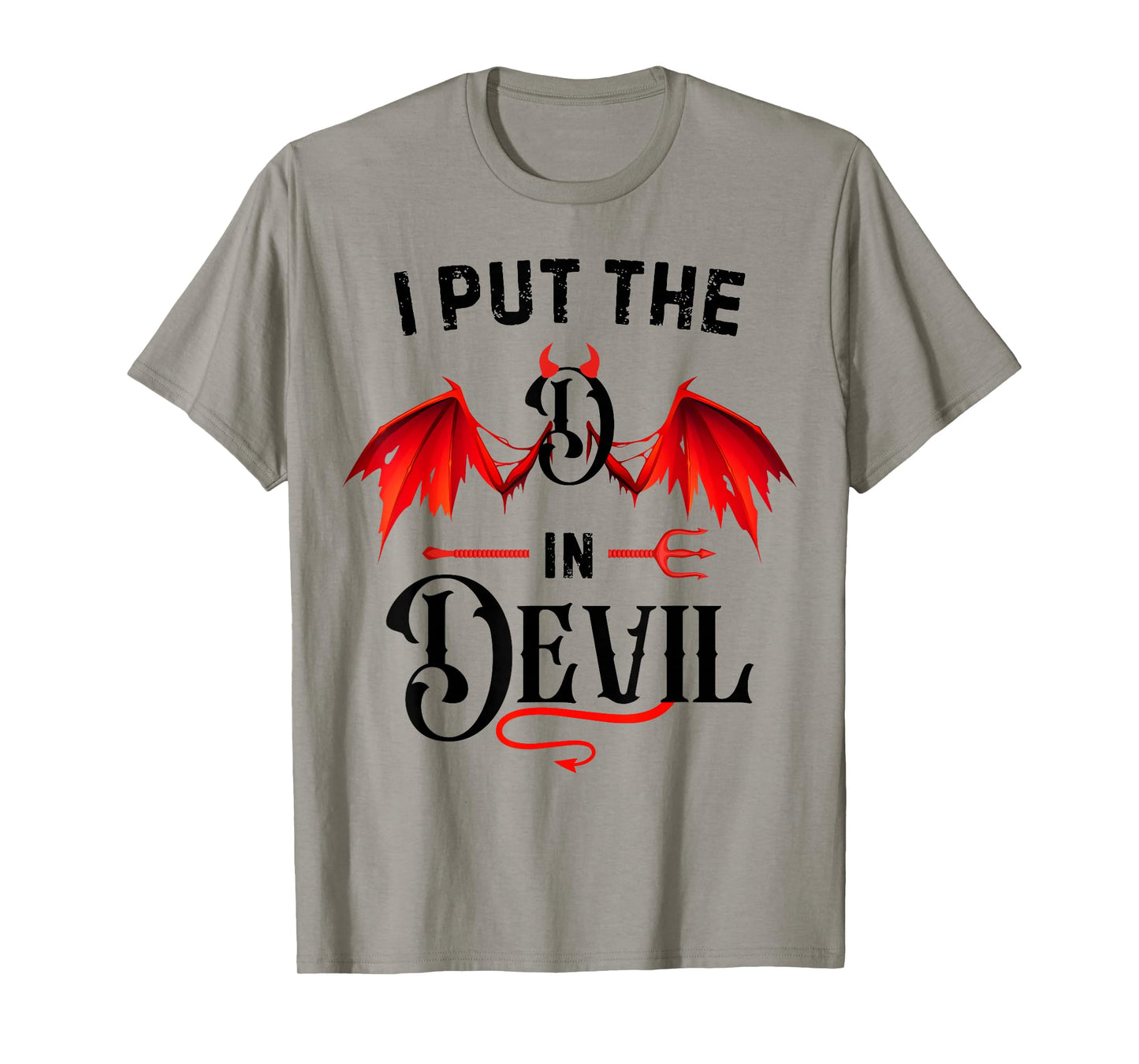 I Put D in Devil Matching Couple Vintage Halloween T-Shirt