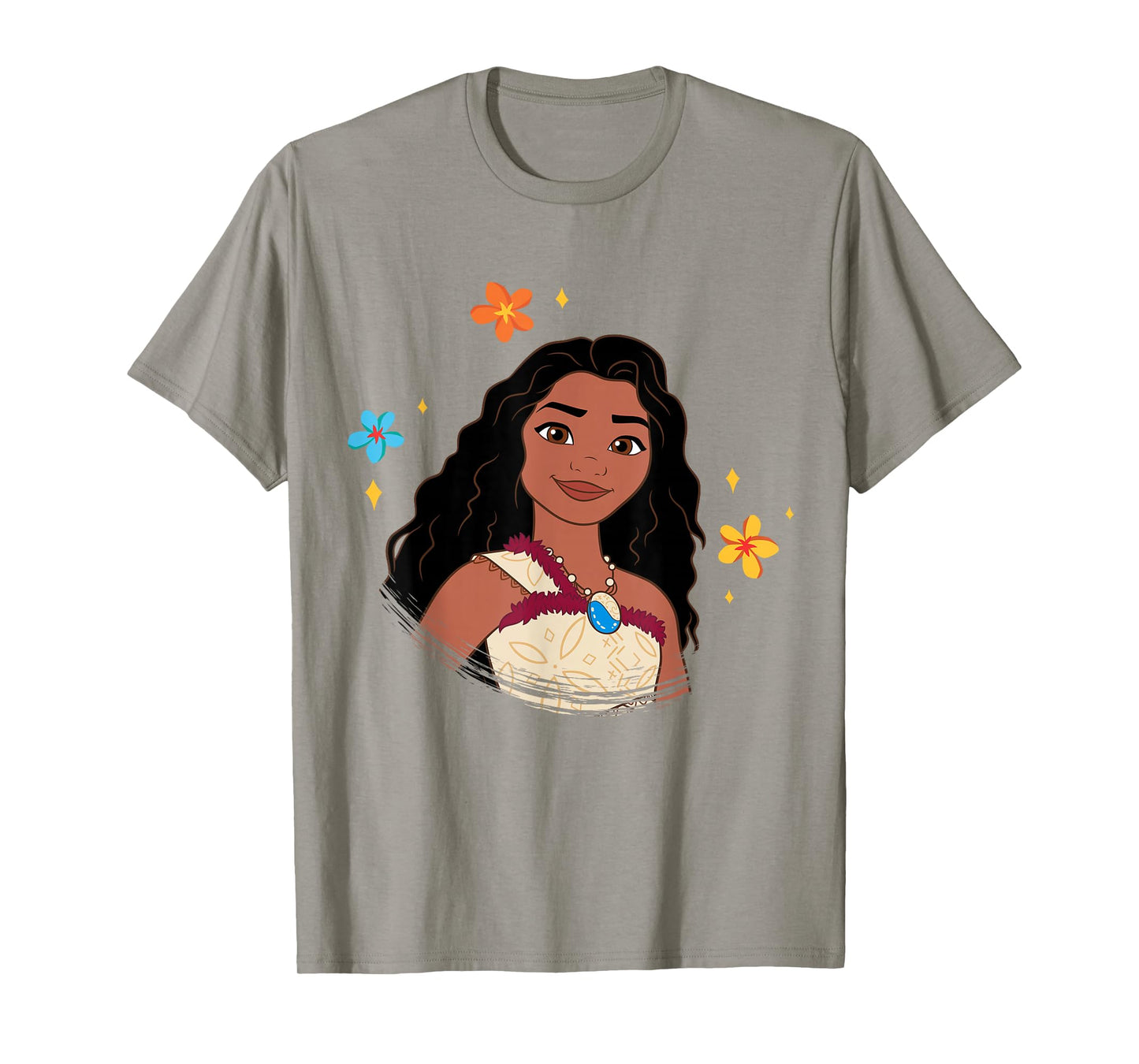 Disney Moana 2 Big Face Moana Tropical Flowers Costume T-Shirt