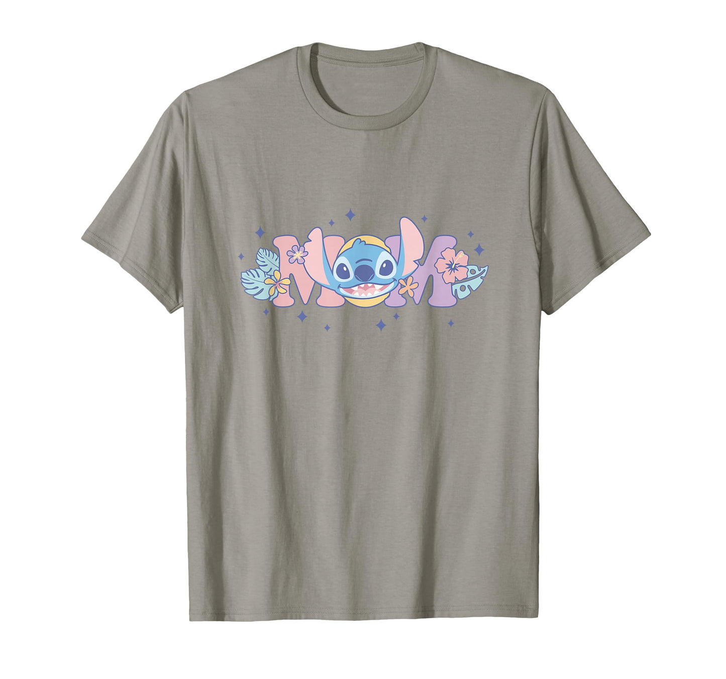 Disney Lilo & Stitch Mom Cute Stitch Floral Pastel Colors T-Shirt